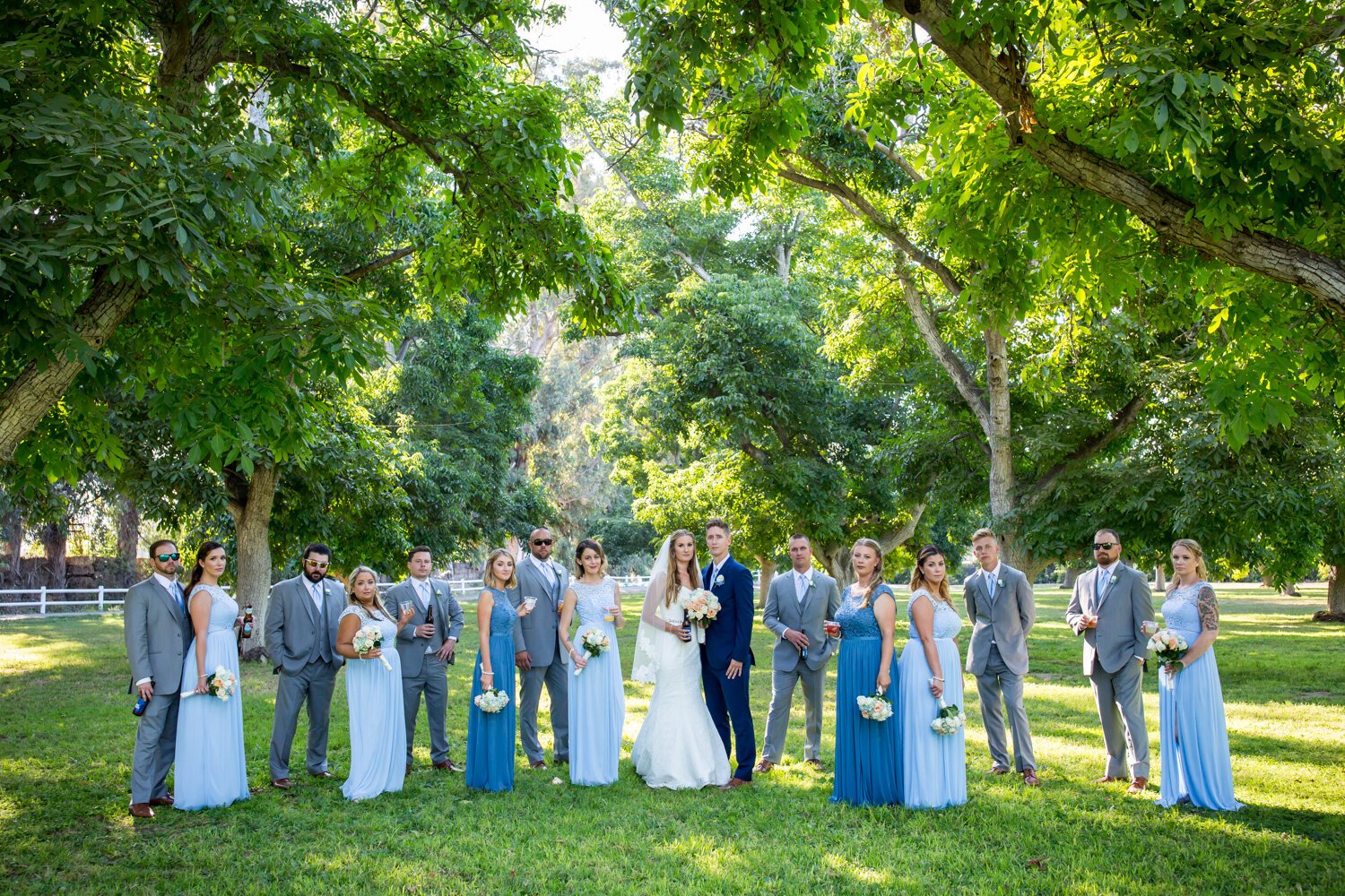 www.santabarbarawedding.com | Elizabeth Victoria Photography | Walnut Grove | Mia Bella Weddings | Yamaguchi’s Flowers | Men’s Warehouse | Simply Bridal | Bride and Groom with Wedding Party