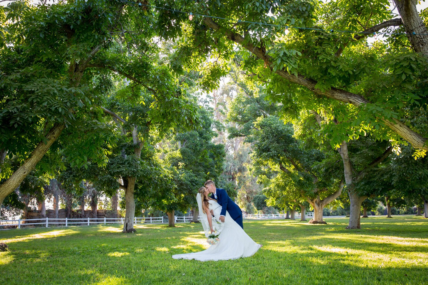 www.santabarbarawedding.com | Elizabeth Victoria Photography | Walnut Grove | Mia Bella Weddings | Yamaguchi’s Flowers | Men’s Warehouse | Simply Bridal | Bride and Groom Share a Kiss