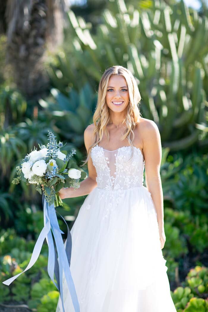 www.santabarbarawedding.com | Soigne Productions | Dos Pueblos Orchid Farm | Miki and Sonja | Anna Le Pley Taylor | LunaBella | Bride with Bouquet