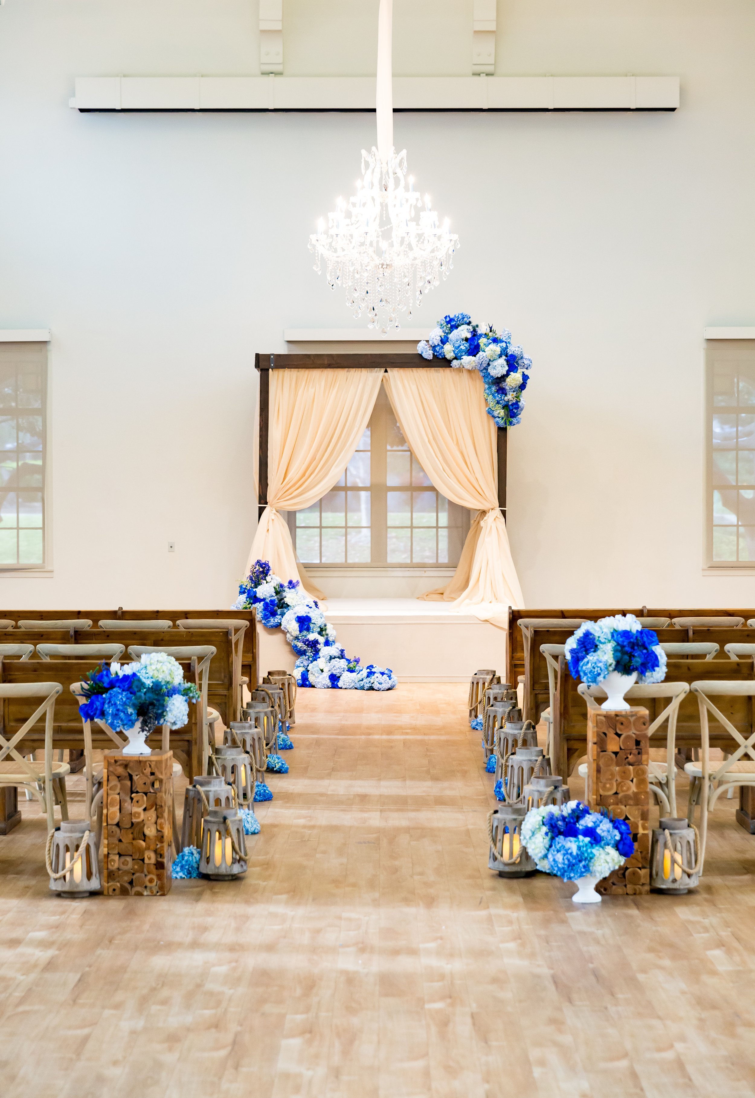 www.santabarbarawedding.com | Bright Event Rentals | Blue Inspired Wedding Decor