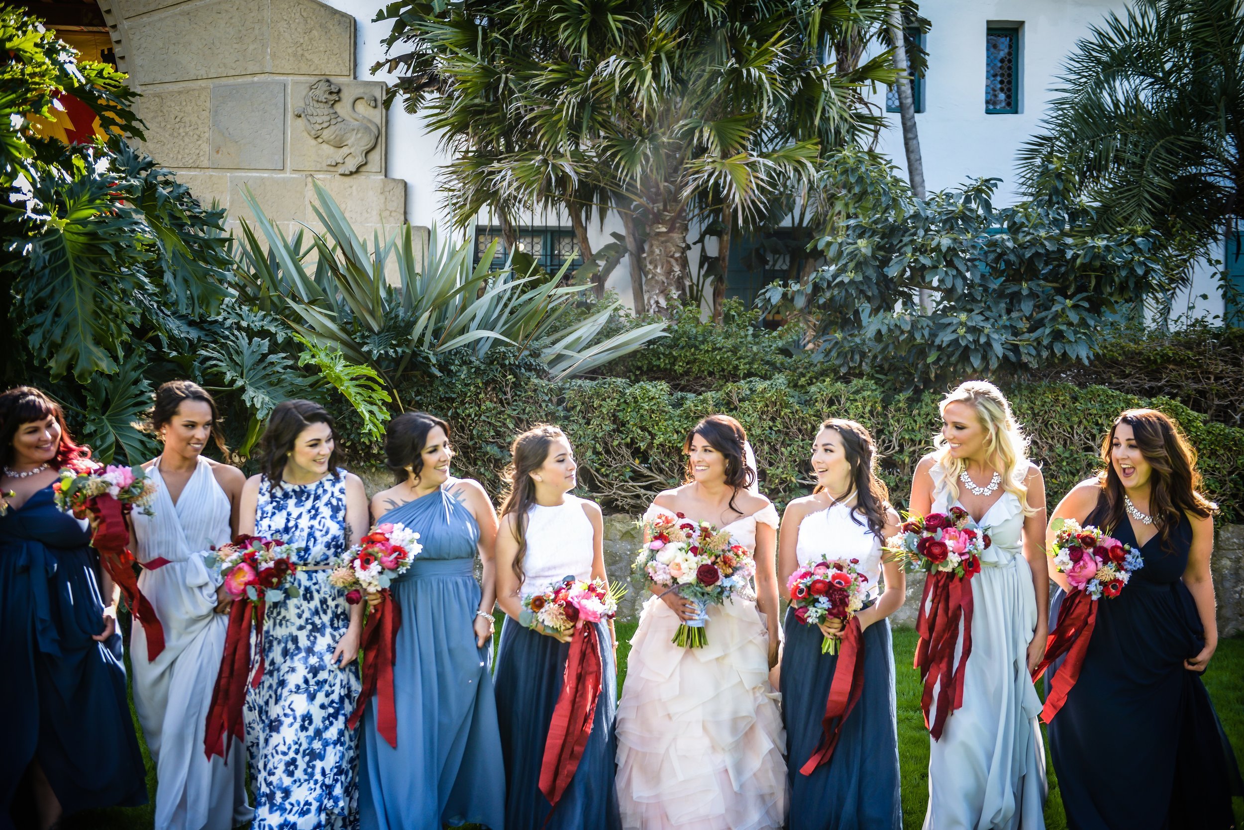 www.santabarbarawedding.com | Alice Keck Park | Santa Barbara Club | Half Full Photography | Bridemaids