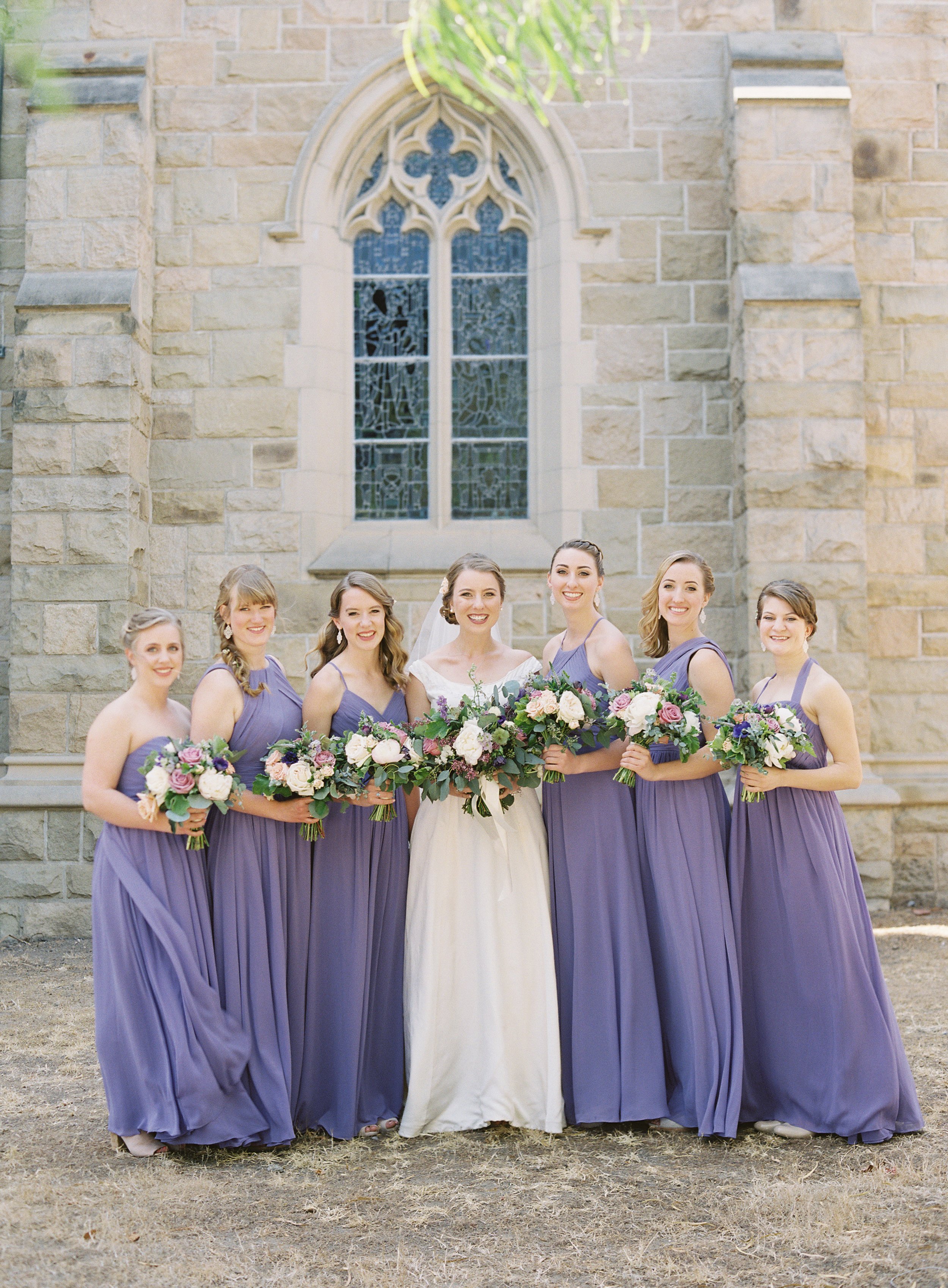 www.santabarbarawedding.com | Trinity Episcopal Church | Elings Park | Sarah Weir | Burlap & Bordeaux | Bridesmaids