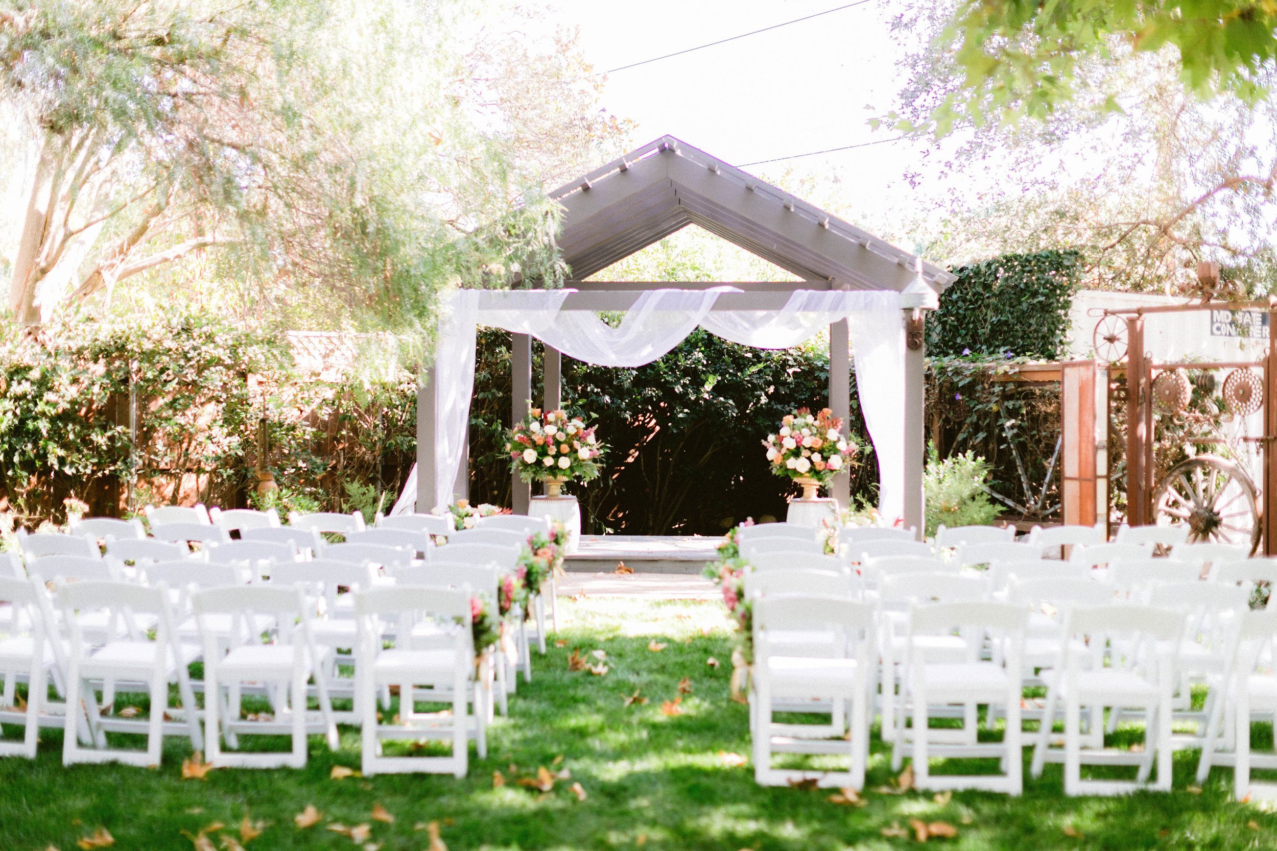 www.santabarbarawedding.com | Brittany Taylor Photography | Swell Studio Events | The Maker’s Son | Alpha Floral | The Ceremony Set Up with White Chairs