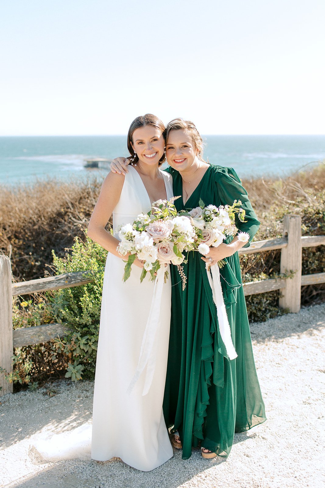 www.santabarbarawedding.com | Ali Beck Photography | LuckEleven Events | The Ritz-Carlton Bacara | Knot Just Flowers | Sarah Seven | Pretty Please Beauty | Bride with Bridesmaid