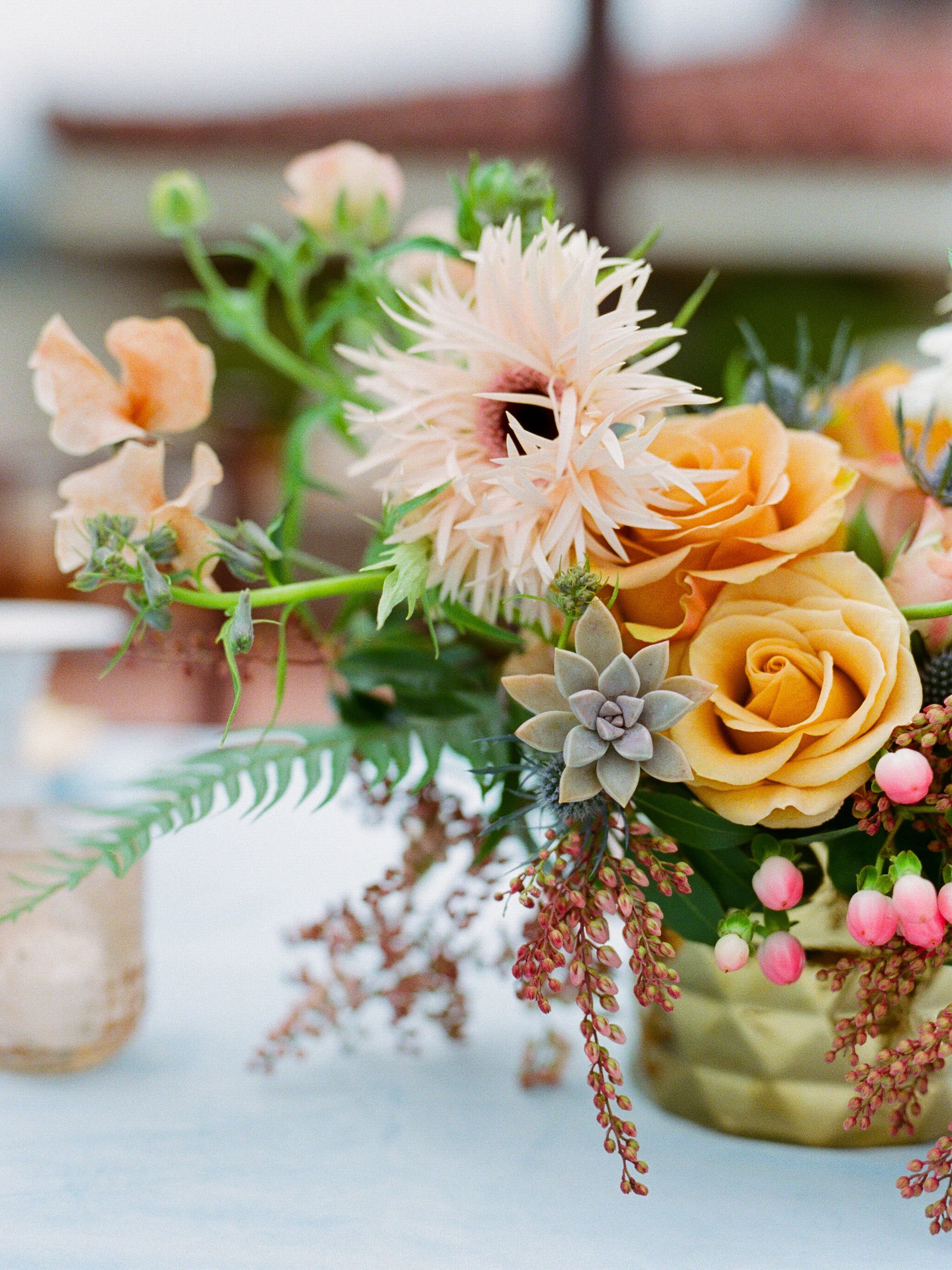 www.santabarbarawedding.com | Lerina Winter Photography | Kimpton Canary Hotel | The Twisted Twig | Table Flowers