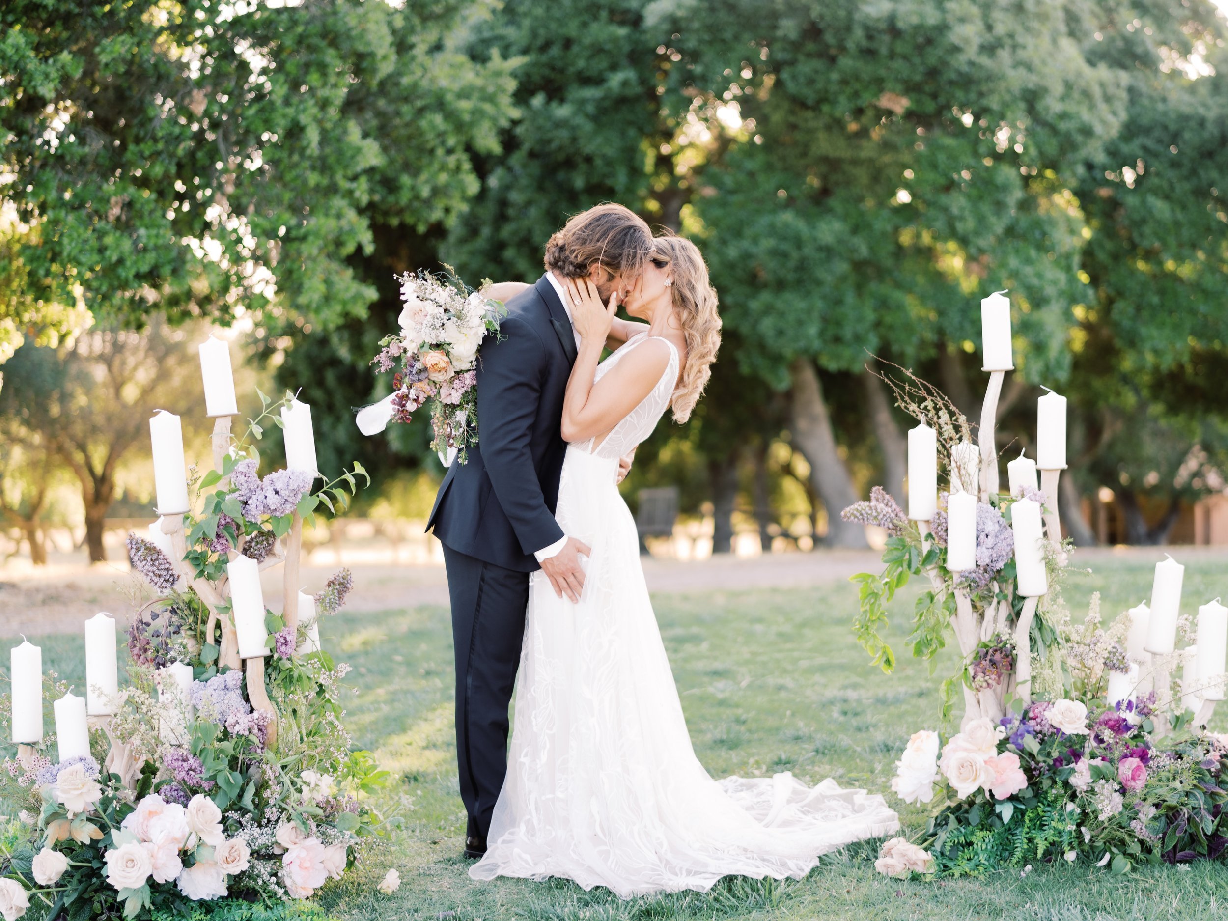 www.santabarbarawedding.com | Zaca Creek Ranch | White Sage Events | Grace Aston | Barefoot Floral | Sabrina Unke | Cameron Dermicek | Elan Event Rentals | Couple at the Ceremony 