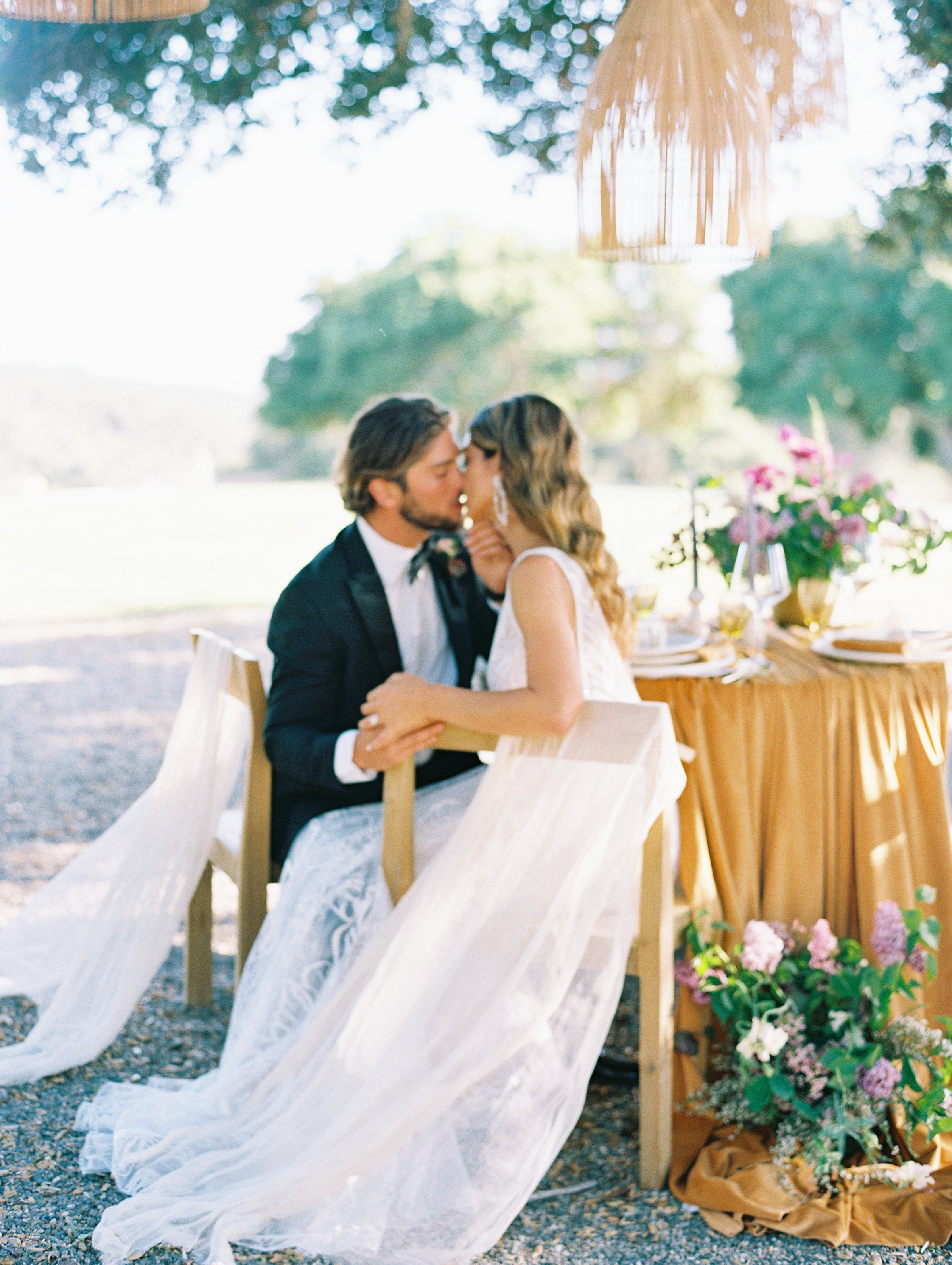 www.santabarbarawedding.com | Zaca Creek Ranch | White Sage Events | Grace Aston | Elan Event Rentals | Theoni Collection | Sabrina Unke | Cameron Dermicek | Couple at Reception Table