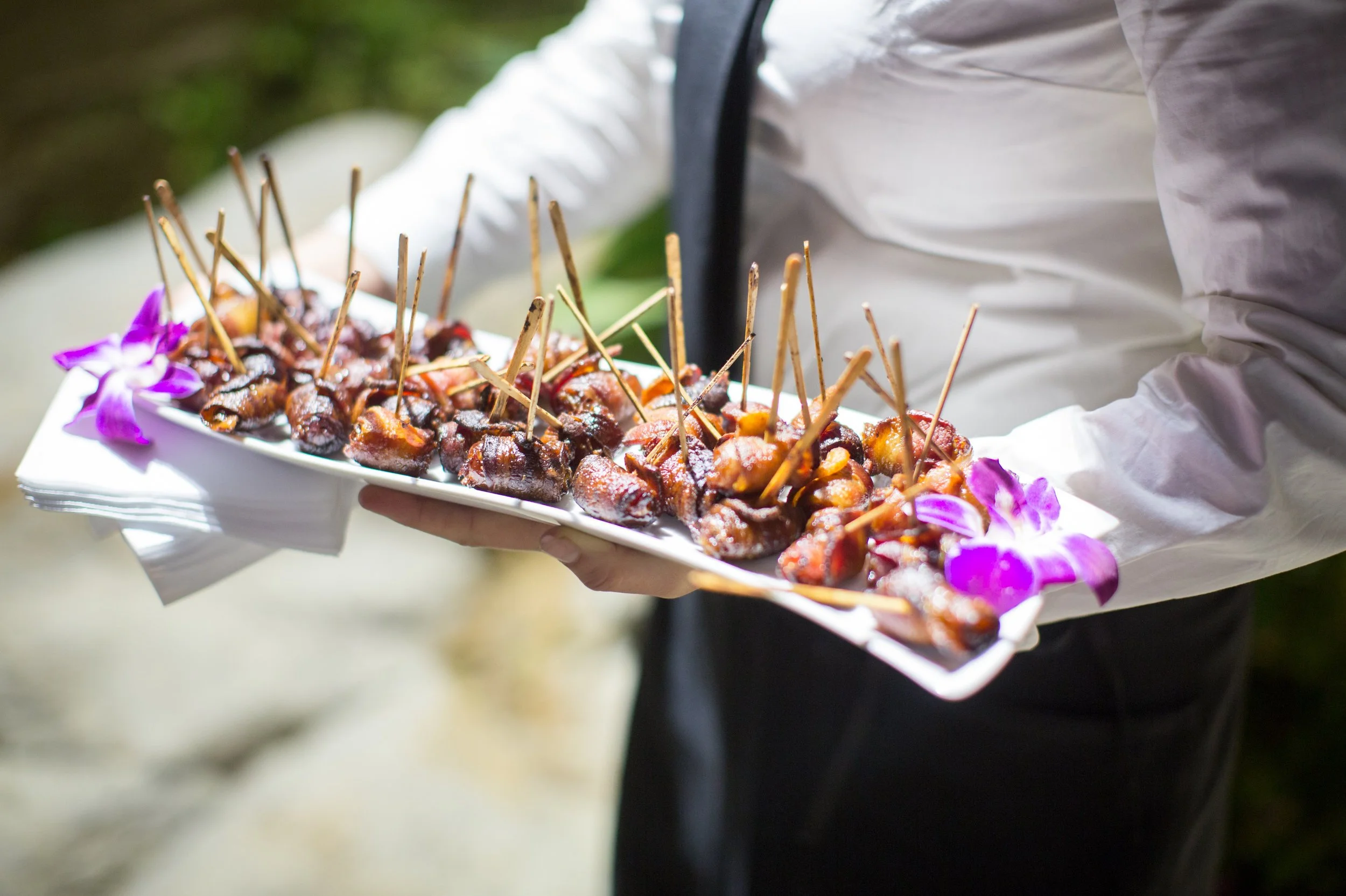 www.santabarbarawedding.com | hors d'ouvres | appetizer tips | Catering connection | fig pig | wedding menu | Kiel Rucker Photography