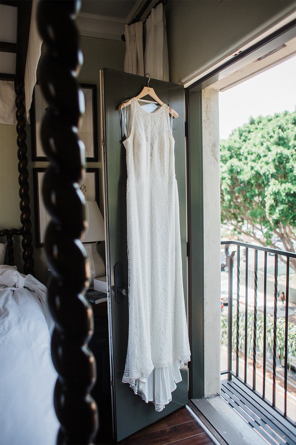 www.santabarbarawedding.com | Michael + Anna Costa Photography | Kimpton Canary | SB Courthouse| LuckEleven Events | Bride’s Wedding Gown