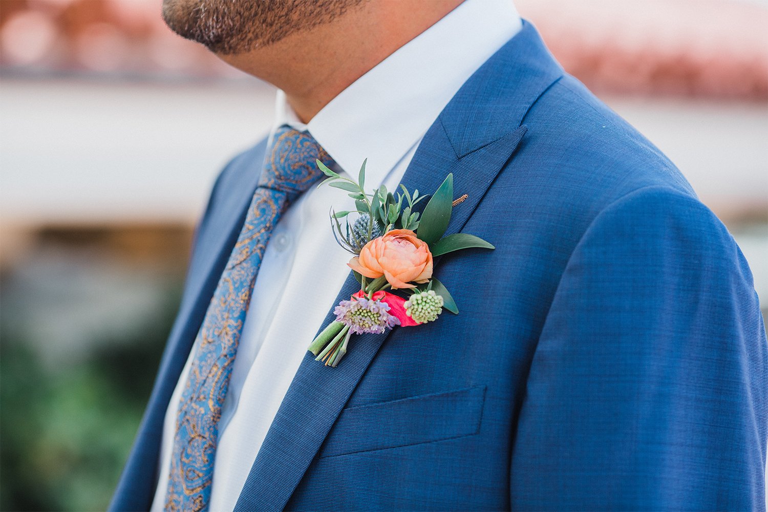 www.santabarbarawedding.com | Michael + Anna Costa Photography | Kimpton Canary | SB Courthouse | LuckEleven Events | Emma Rose Floral | Groom’s Boutonniere  