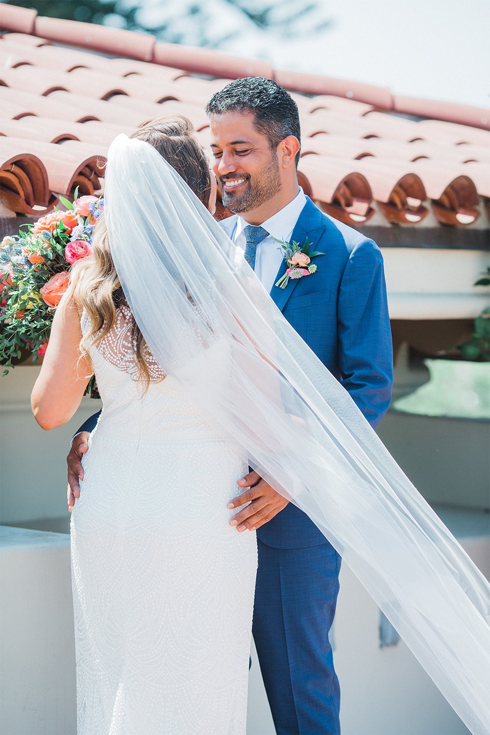 www.santabarbarawedding.com | Michael + Anna Costa Photography | Kimpton Canary | SB Courthouse | LuckEleven Events | Emma Rose Floral | First Look
