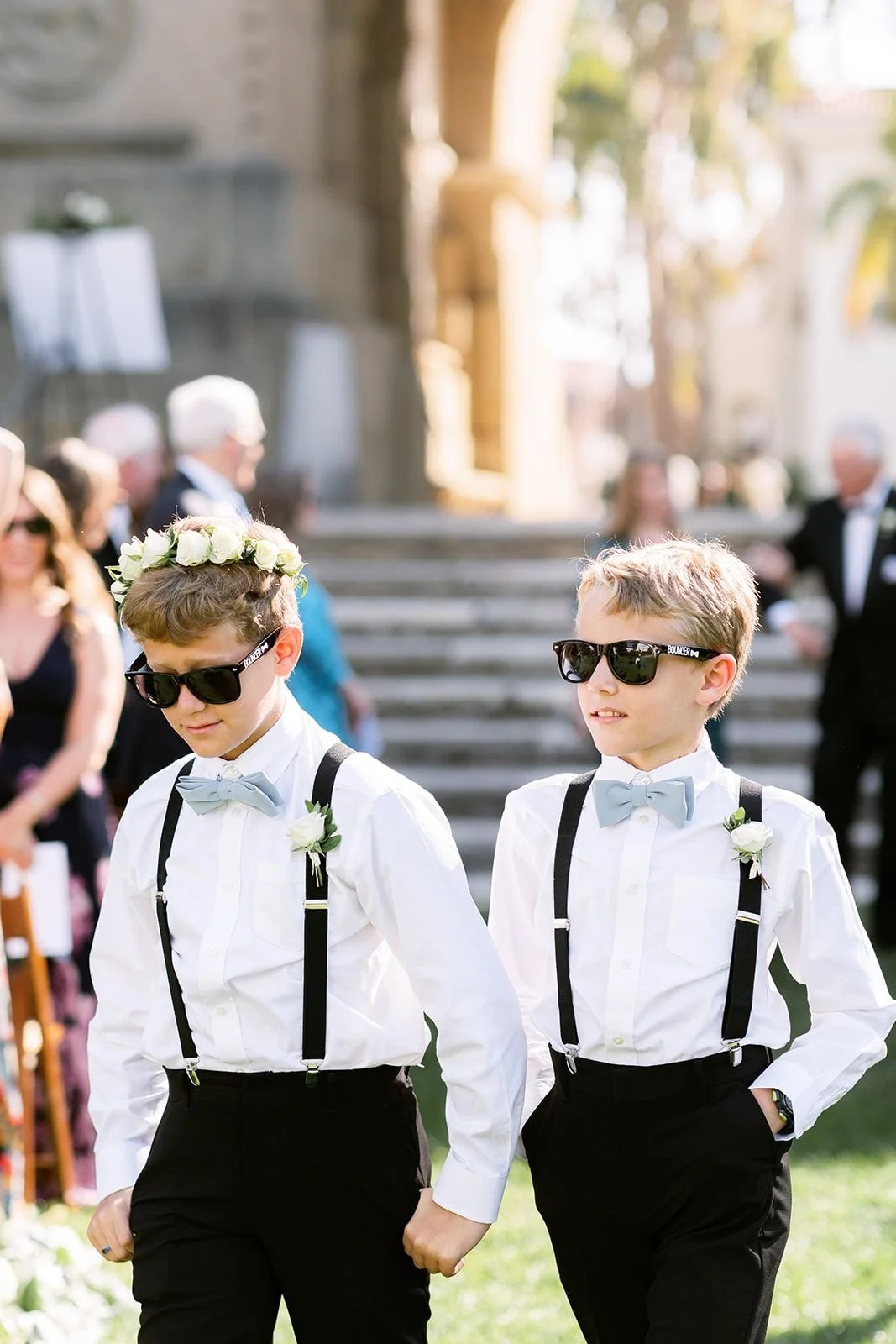 Baby Blue and White Wedding with Vows on the Courthouse Steps
