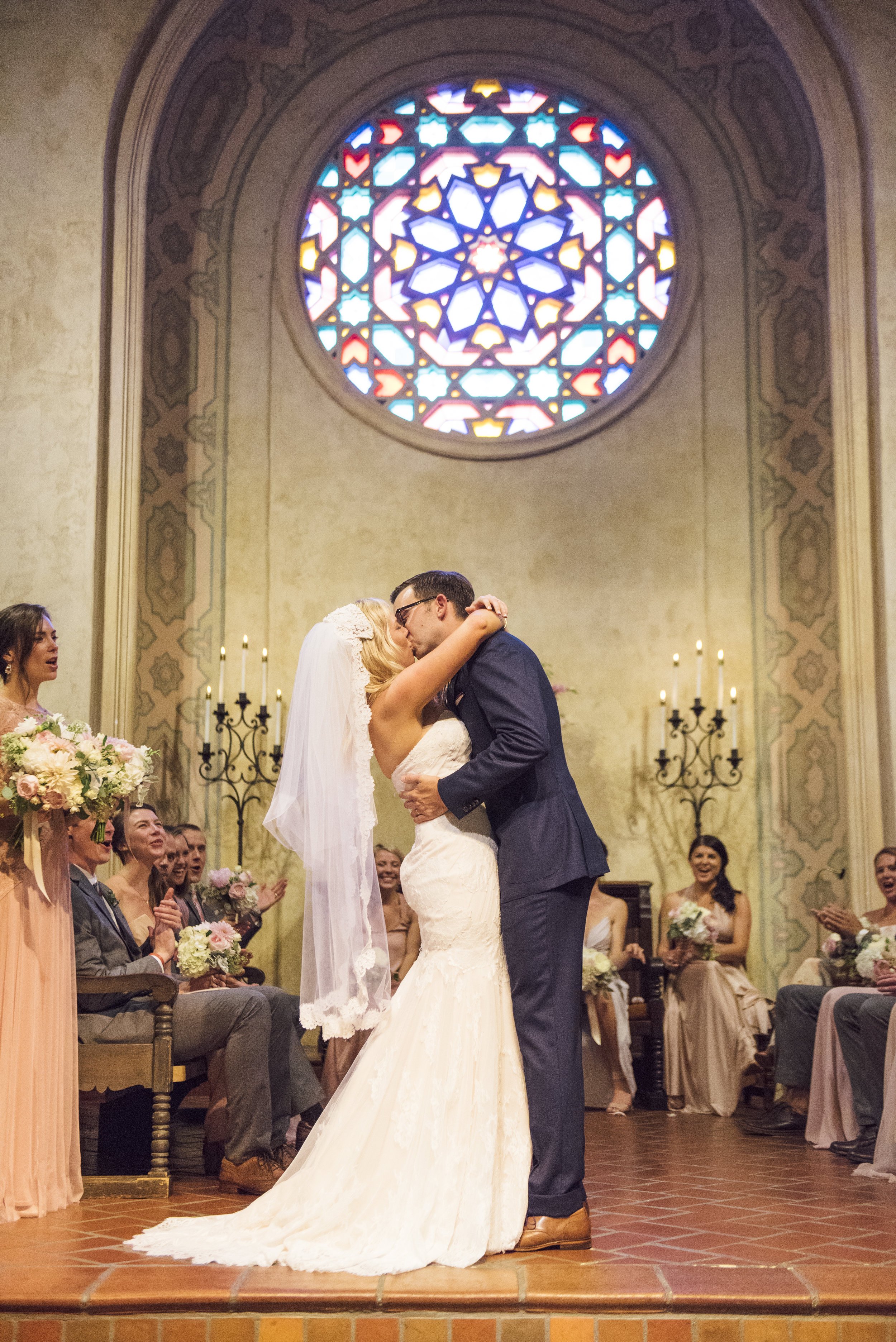 www.santabarbarawedding.com | Unitarian Society | Cara Robbins | Percy Sales Events | Ceremony Kiss