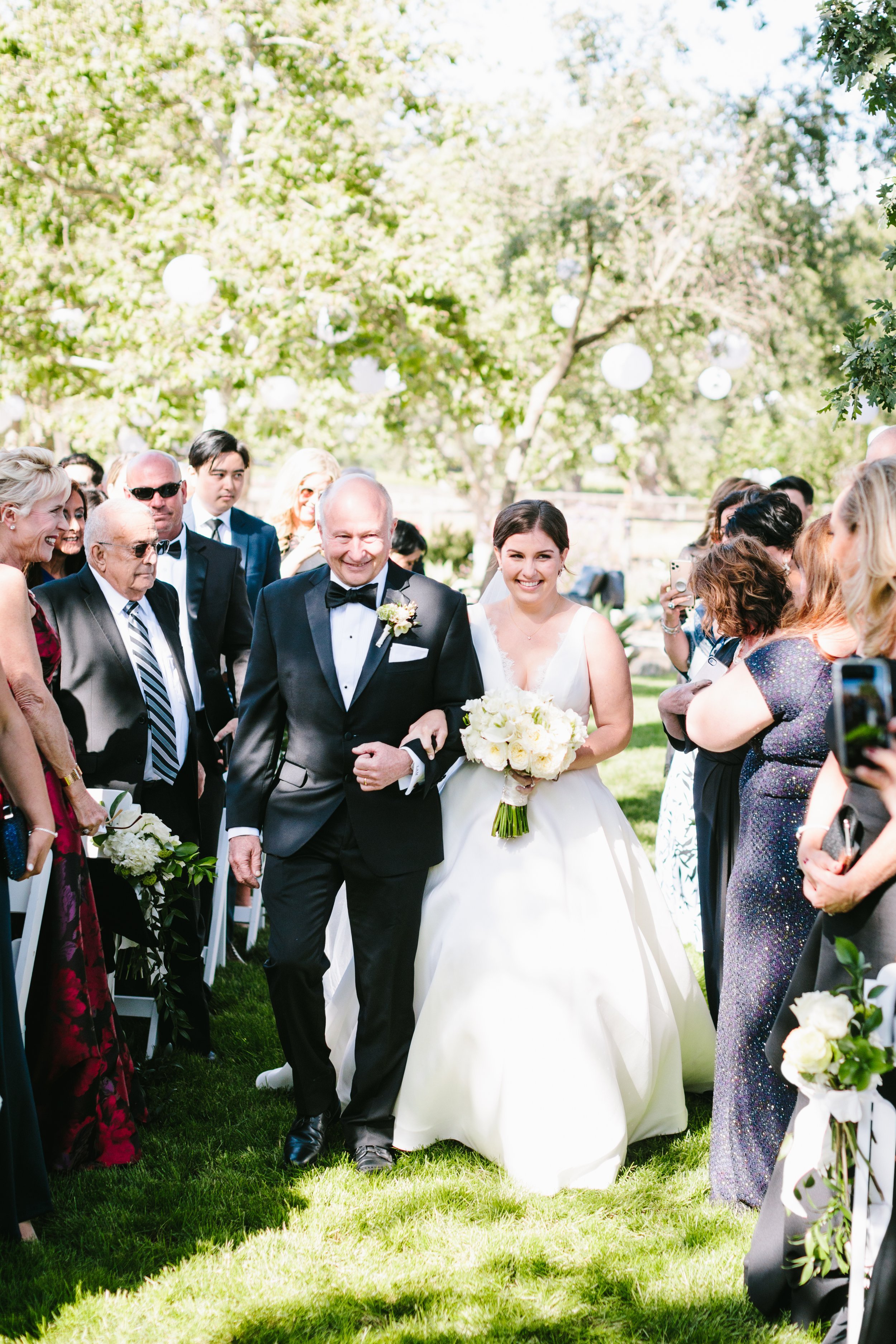 www.santabarbarawedding.com | Foxen Canyon Ranch | Jodee Debes Photography | LVL Weddings |   Jerry Palmer Flowers | Bright Event Rentals | The Society Band | Bride Walking Down Aisle with Dad