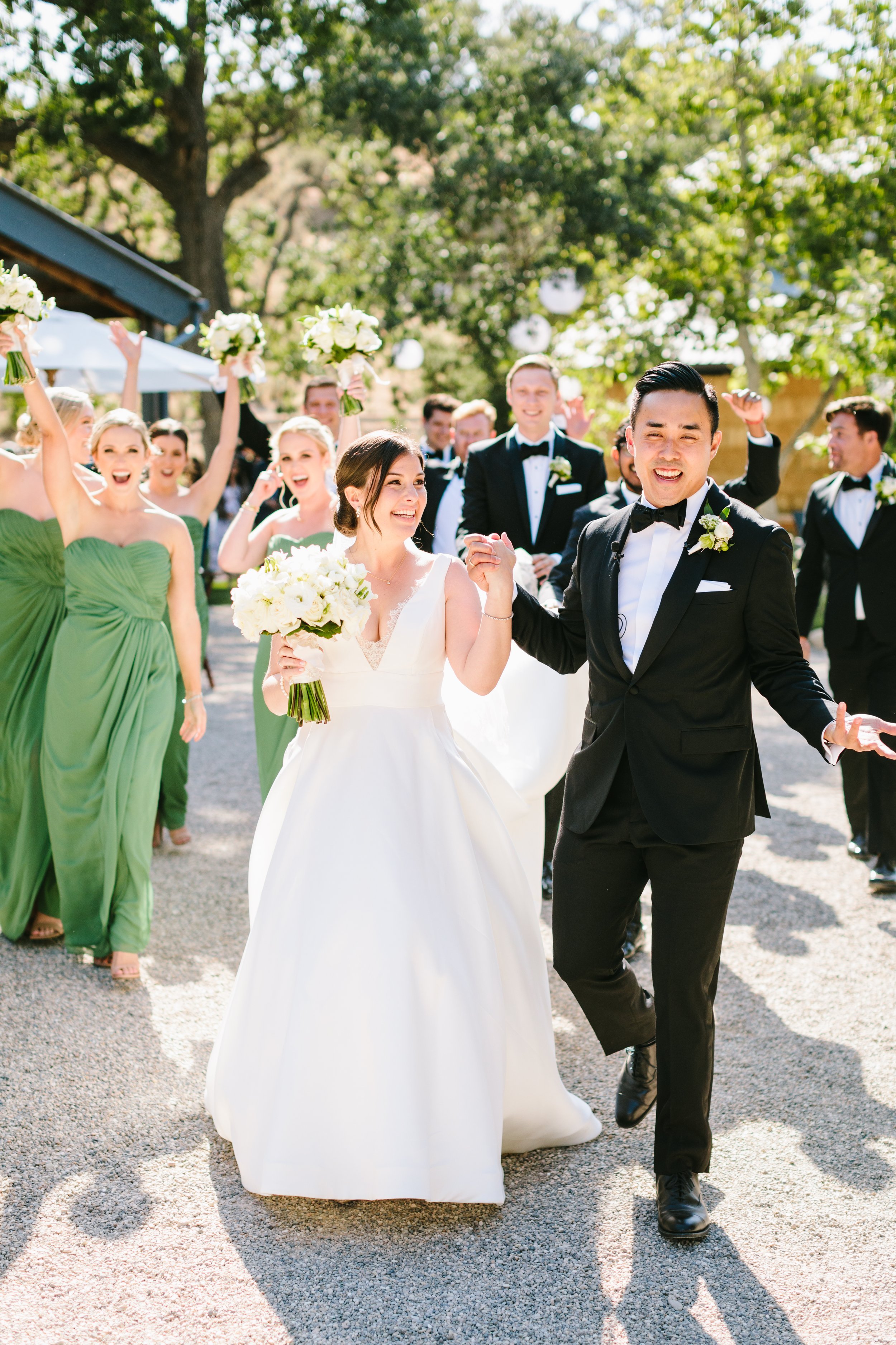 www.santabarbarawedding.com | Foxen Canyon Ranch | Jodee Debes Photography | LVL Weddings |   Jerry Palmer Flowers | The Society Band | Janet Villa | Bride and Groom Leaving Ceremony 