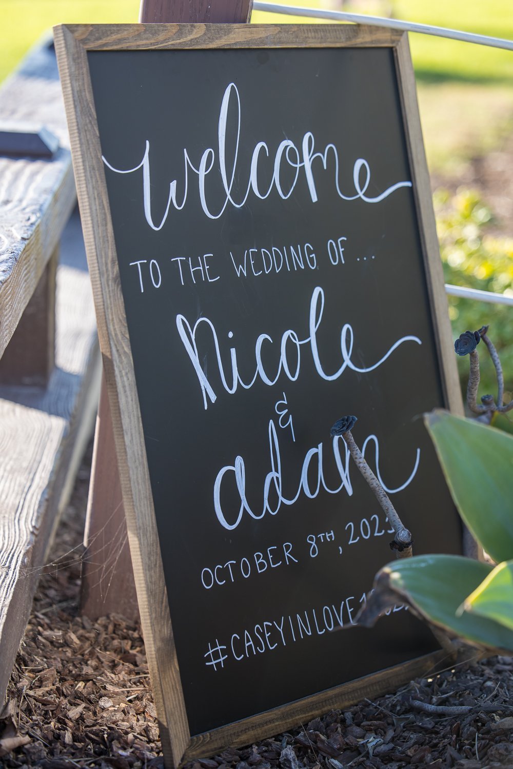 www.santabarbarawedding.com | Elizabeth Victoria | Hilton Mandalay Beach Hotel | Three Sisters Event Planning | Blooming Ruby’s | Welcome Sign at Ceremony 