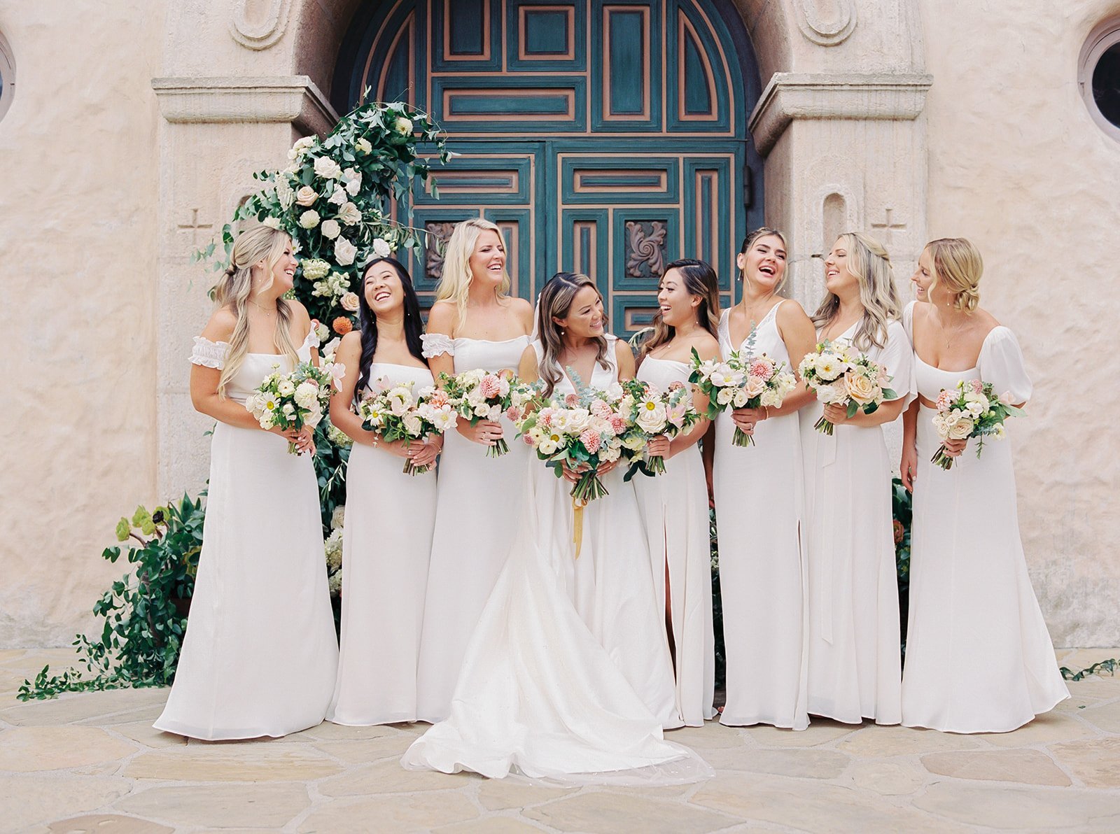 www.santabarbarawedding.com | Kelsey Rae Designs | Our Lady of Mount Carmel | Dani Toscano | Alexis Ireland Florals | Reformation | Jenny Yoo | 805 Makeup | Andrea Villa | Bridal Party 