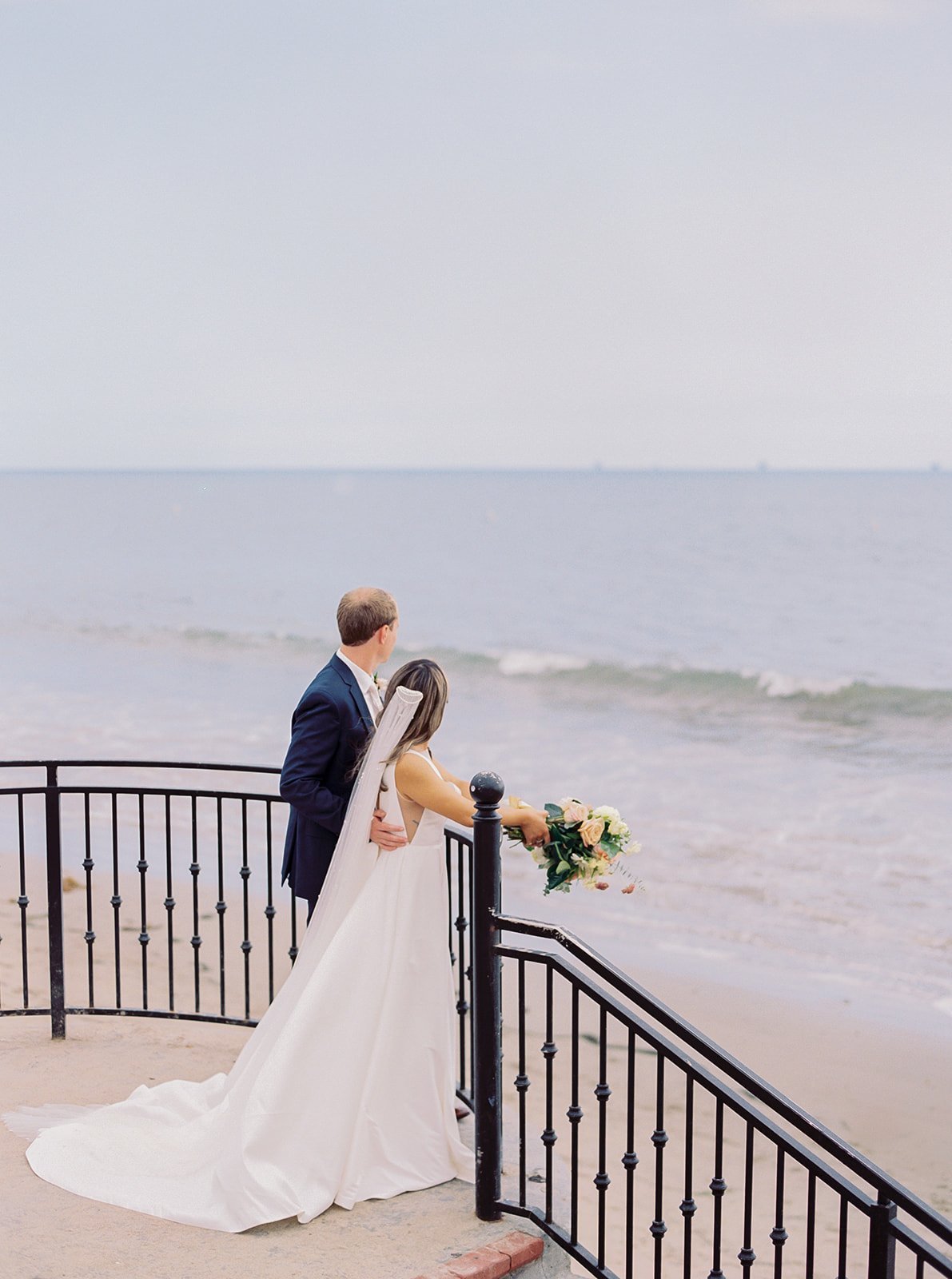 www.santabarbarawedding.com | Kelsey Rae Designs | Dani Toscano | Alexis Ireland Florals | Ted Baker | Jenny Yoo | 805 Makeup | Andrea Villa | Couple Overlooking the Ocean