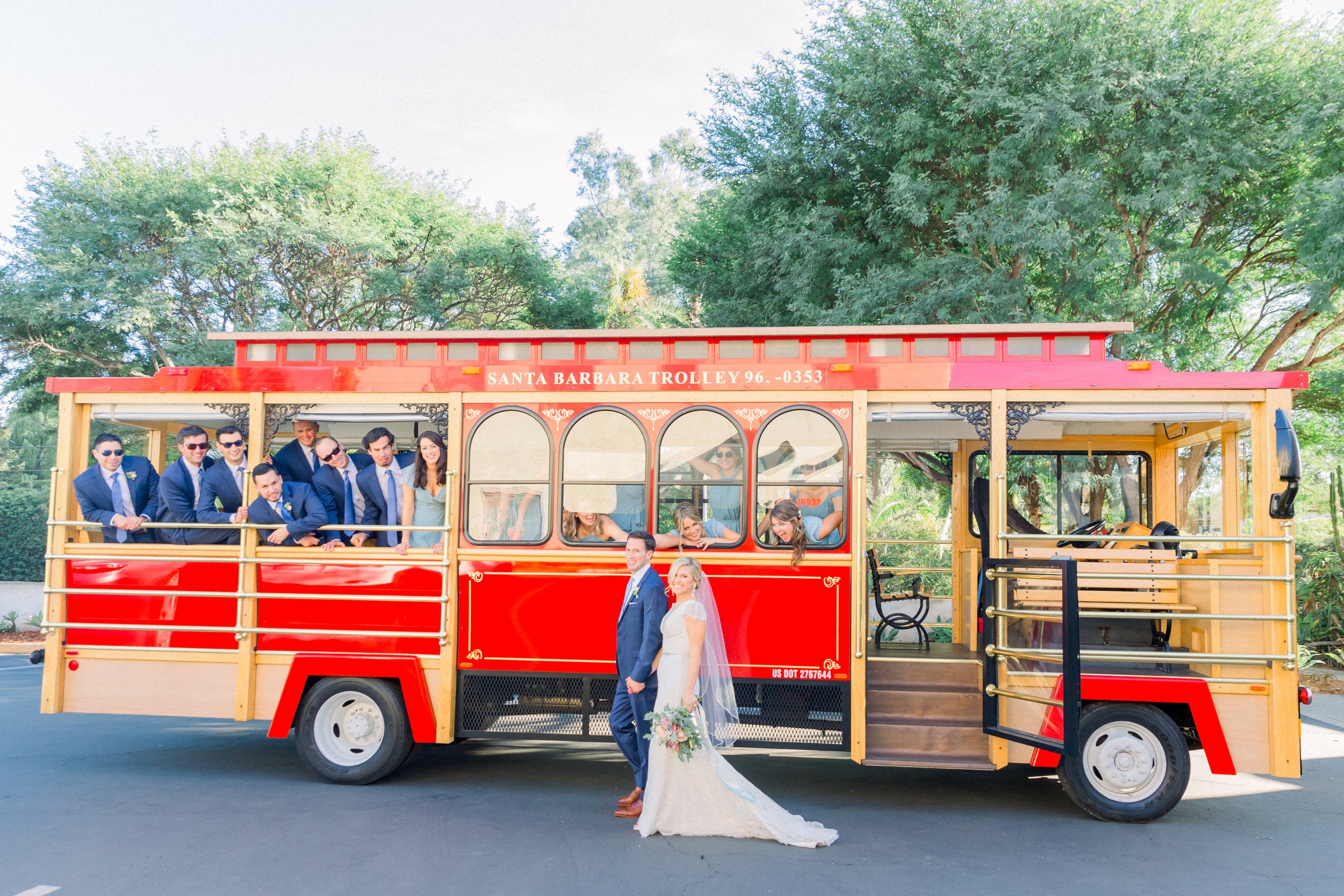 www.santabarbarawedding.com | Our Lady of Mount Carmel | MOXI | Ann Johnson | Islay Events | James &amp; Jess | Trolley