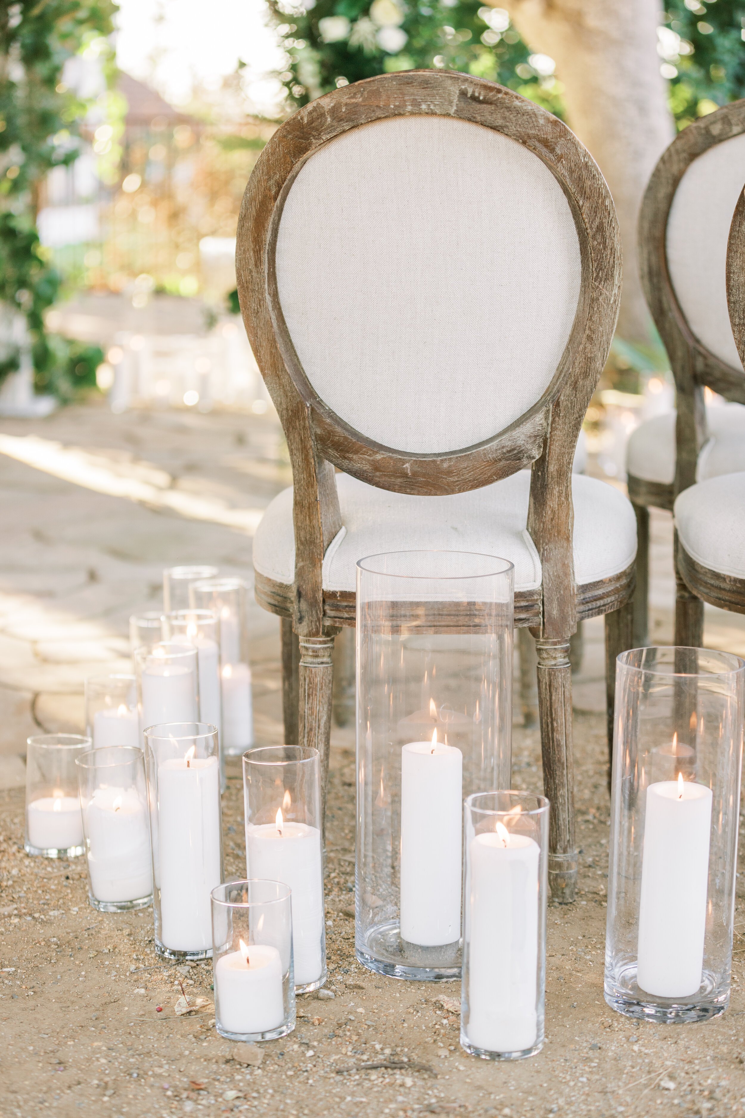 www.santabarbarawedding.com | Jocelyn &amp; Spencer | Hidden Oaks Ranch | Tyler Speier | The Tent Merchant | Candles at the Ceremony 