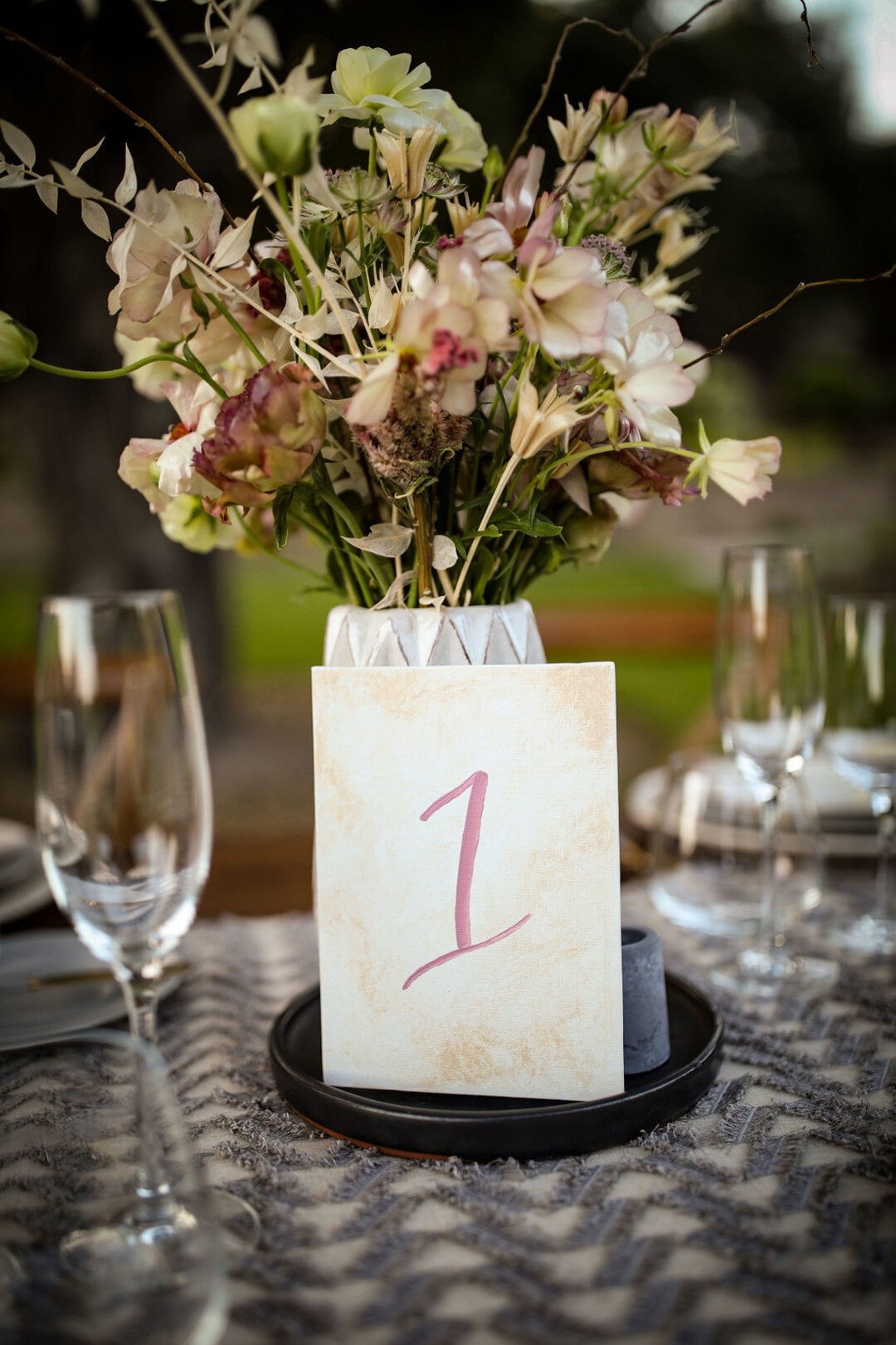 www.santabarbarawedding.com | Kimberly Conley Photography | Loriana | Hive Events | Dulceblomma | La Tavola | The Tent Merchant | Brown and Co Designs | wedding table numbers