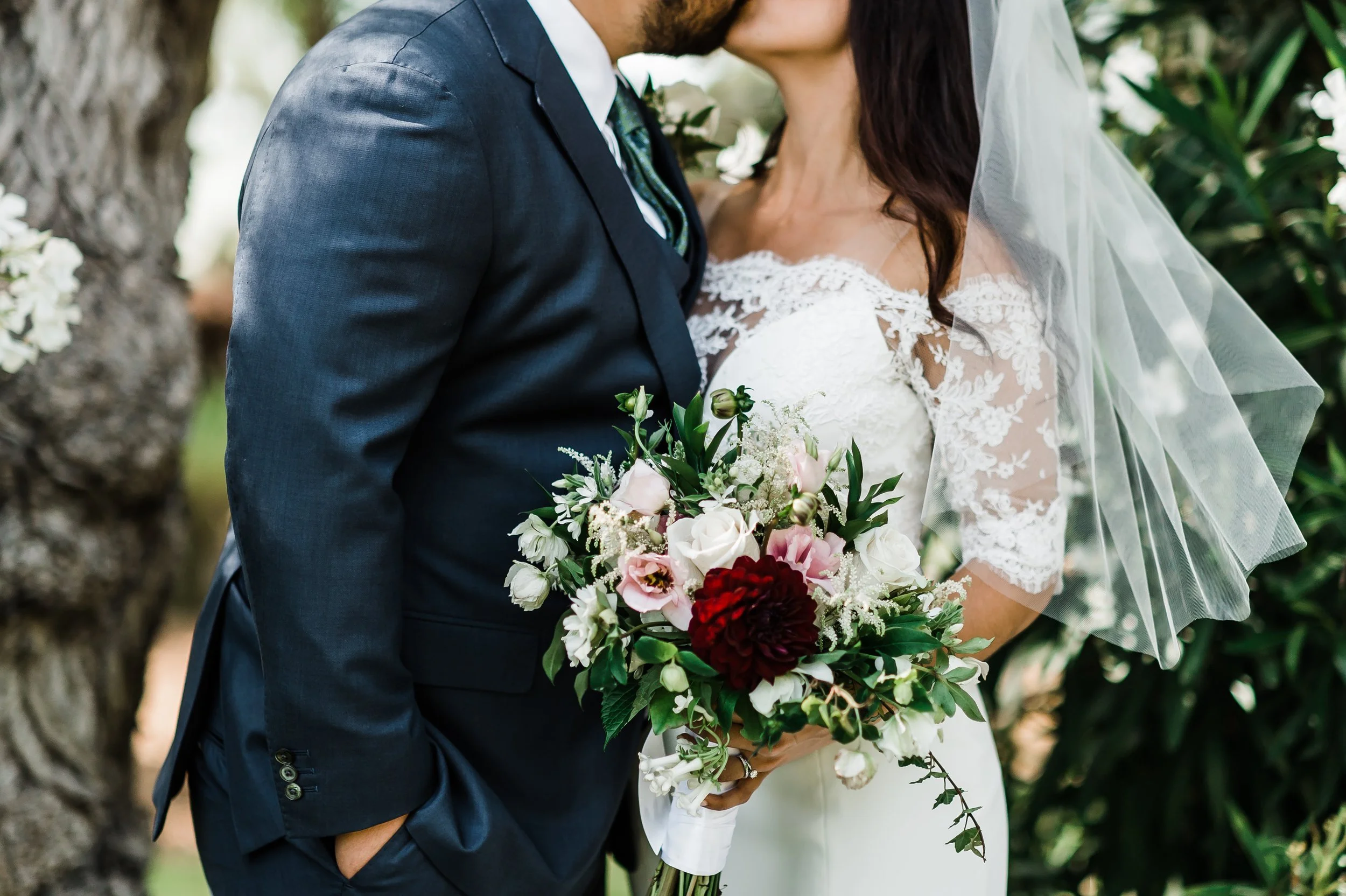 Burgundy and Lush Green Church Wedding by Michelle Ramirez