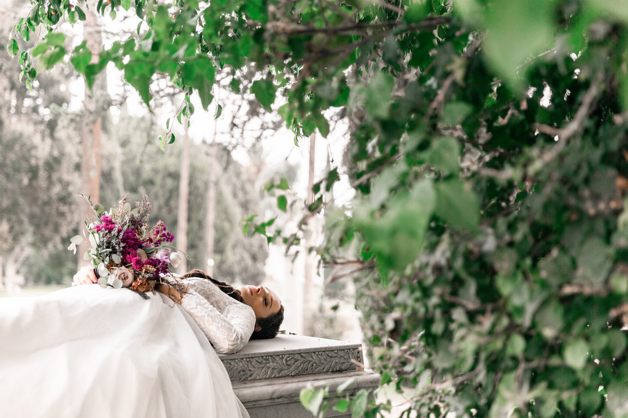 www.santabarbarawedding.com | Veils &amp; Tails Photography | The Sacred Events | Hollywood Forever Cemetery | Bride