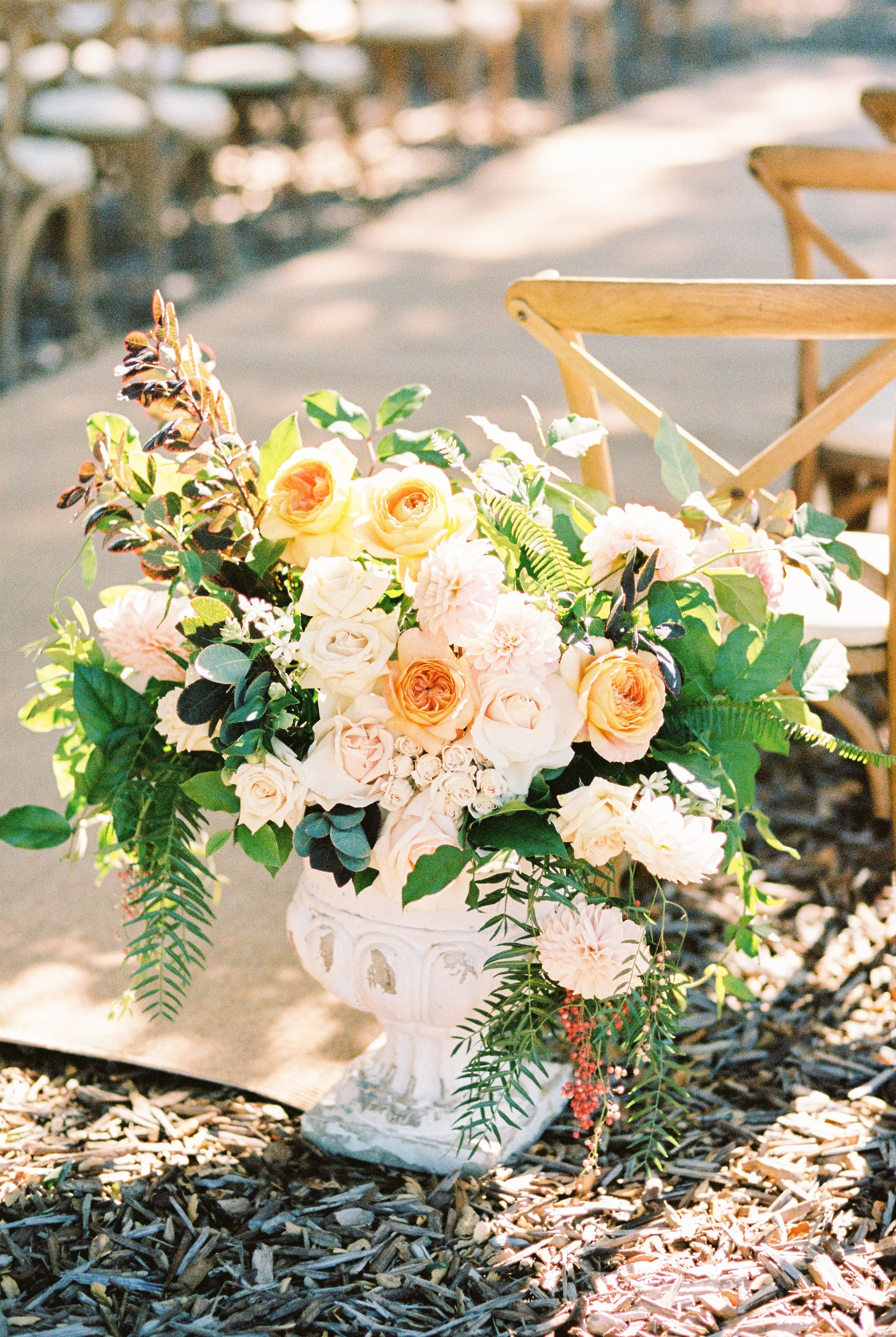 www.santabarbarawedding.com | Michael and Anna Costa | Crossroads Estate at Firestone Vineyard | Soleil Events | Anna Le Pley Taylor | Town and Country Event Rentals | outdoor wedding ceremony decor