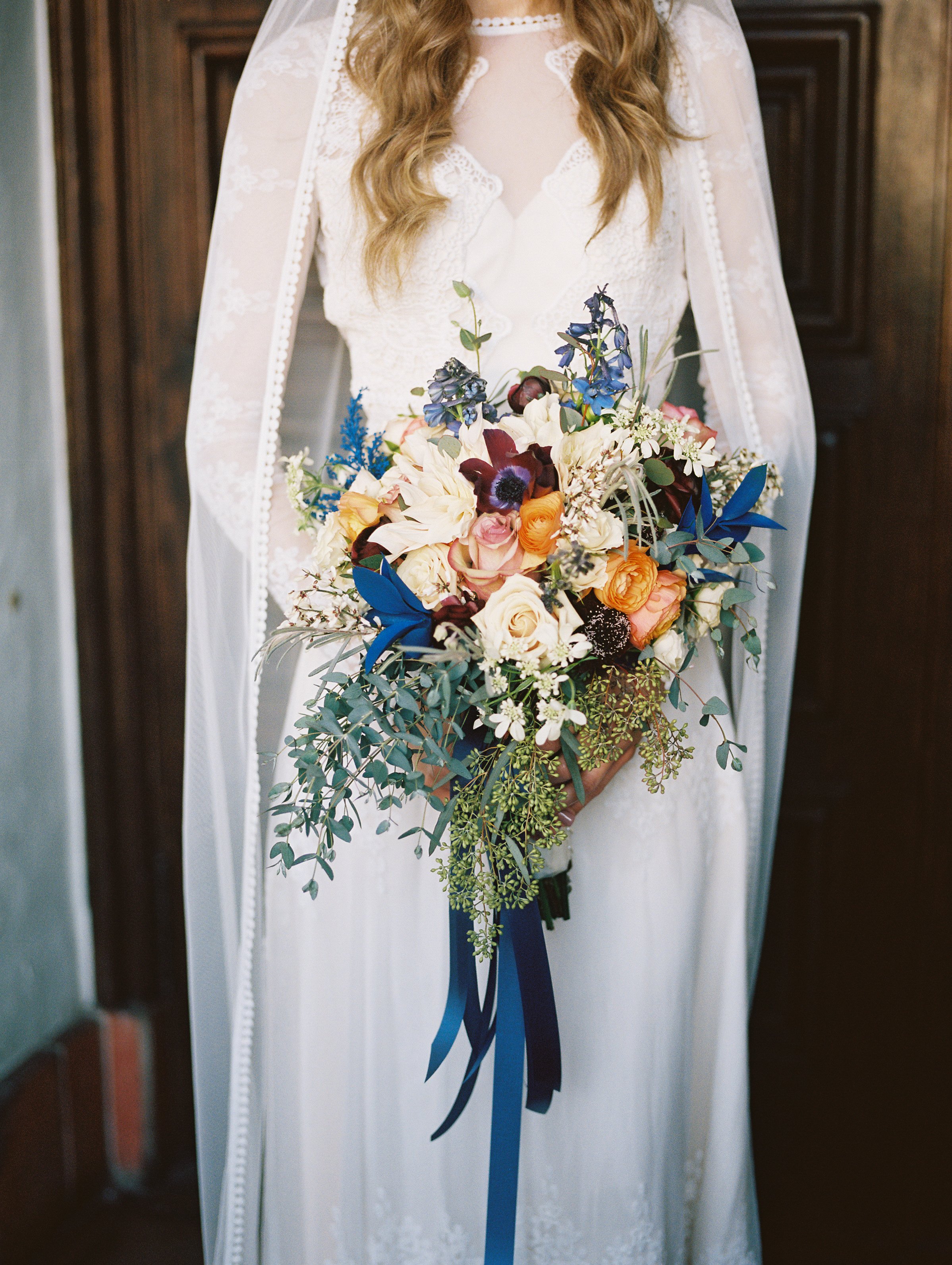 www.santabarbarawedding.com | Ryanne Bee Photography | Santa Barbara Courthouse | Belmond El Encanto | Dreamers and Lovers | Close-Up of Bride’s Bouquet