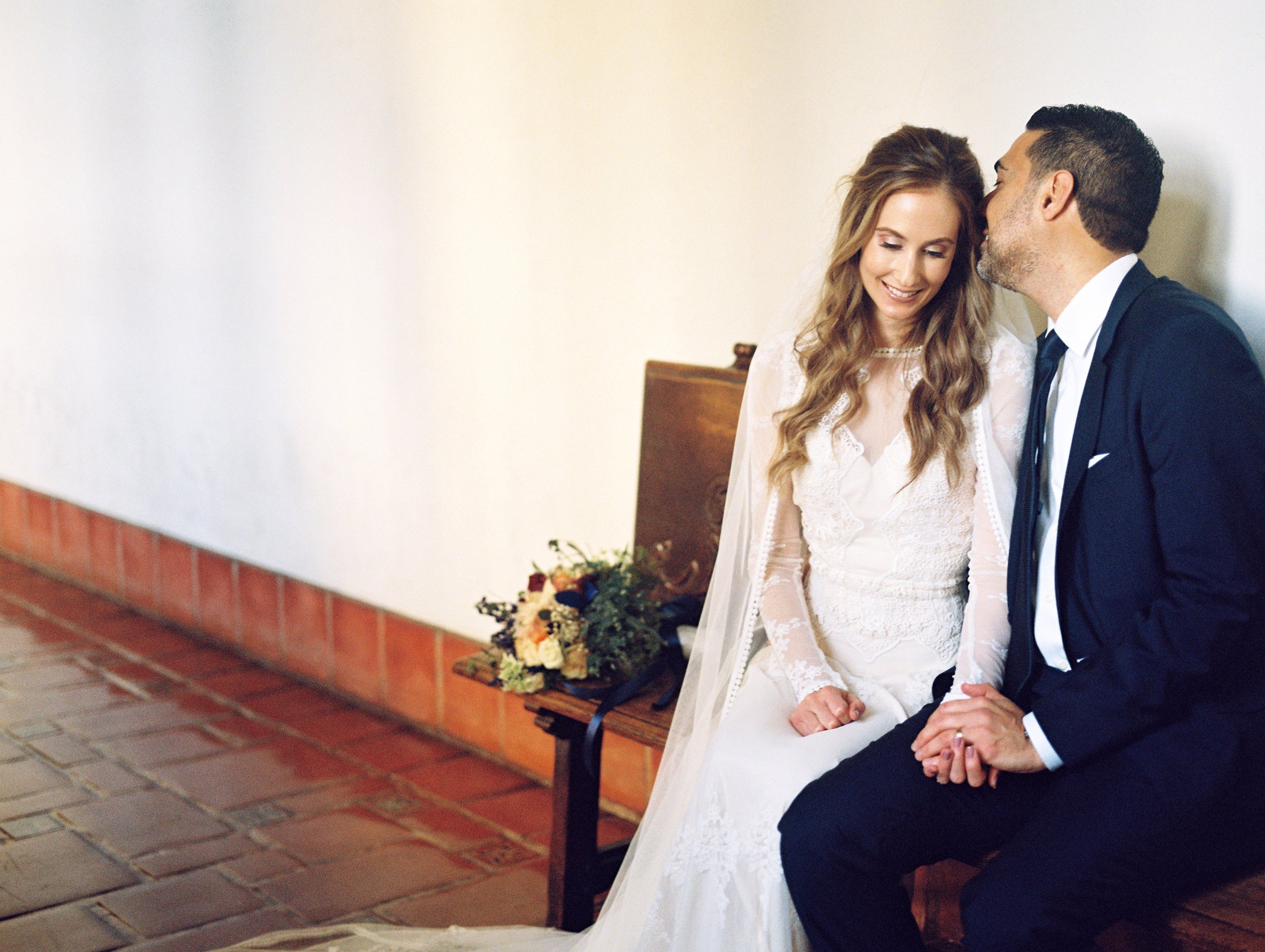 www.santabarbarawedding.com | Ryanne Bee Photography | Santa Barbara Courthouse | Dreamers and Lovers | Couple Sharing a Moment
