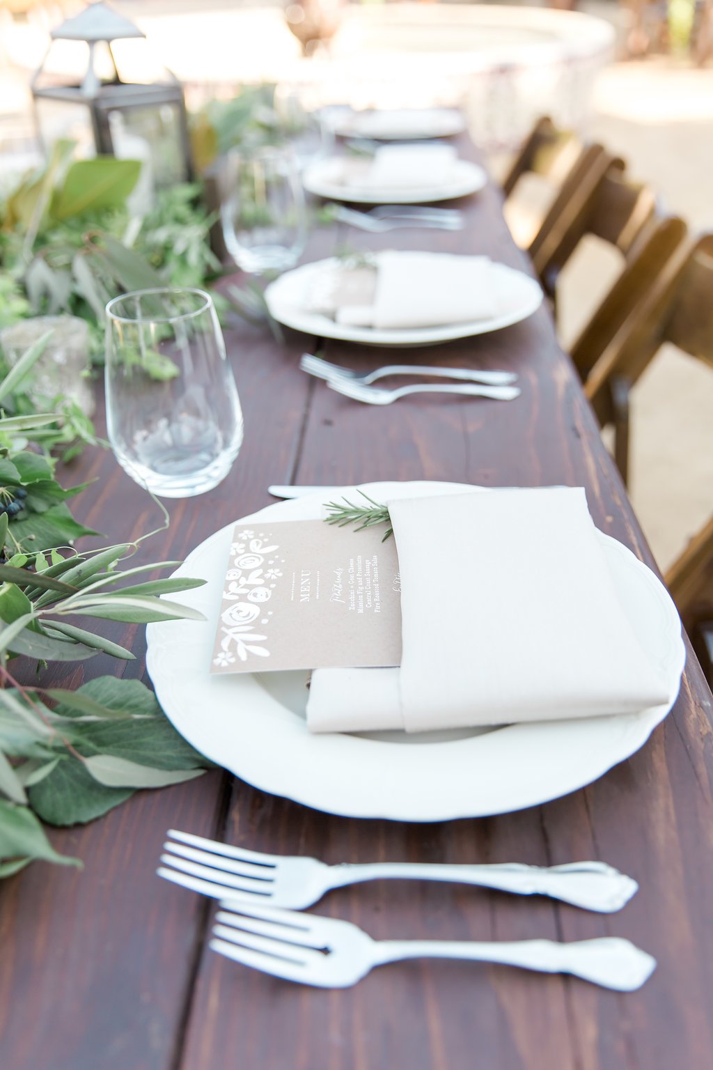 www.santabarbarawedding.com | Jessica Angell Photography | Apple Creek Ranch | Reception | Table Place Setting