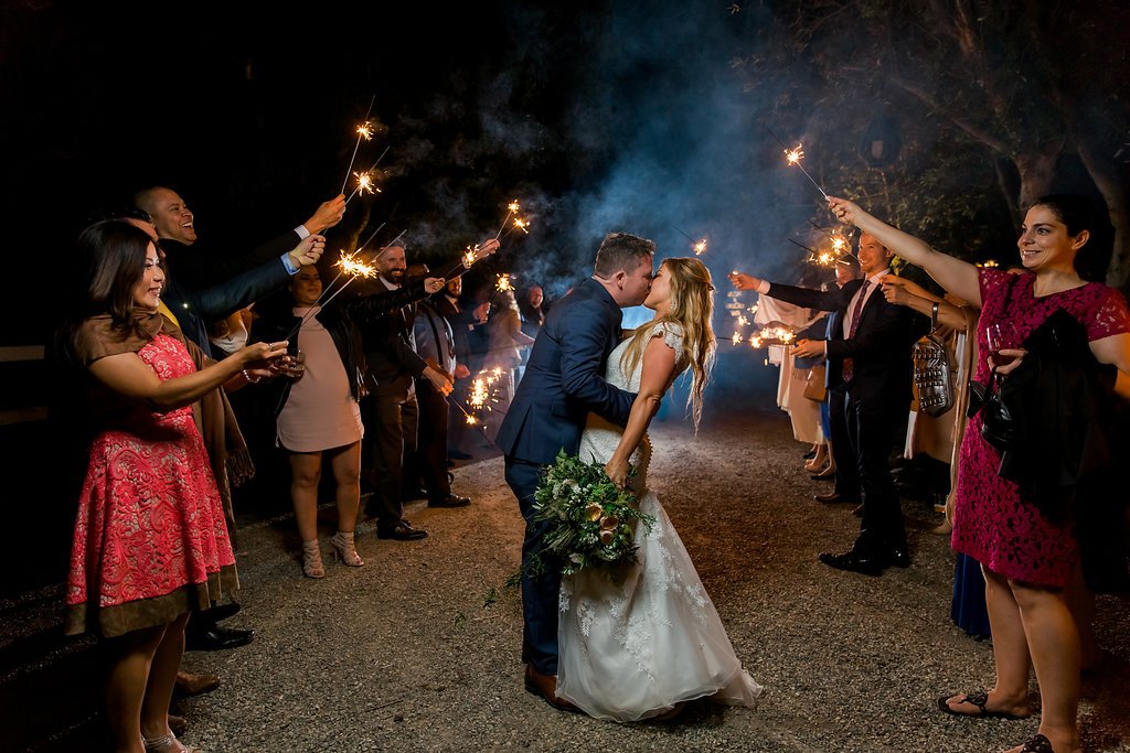 www.santabarbarawedding.com | Jessica Angell Photography | Apple Creek Ranch | Bride and Groom | Sparklers