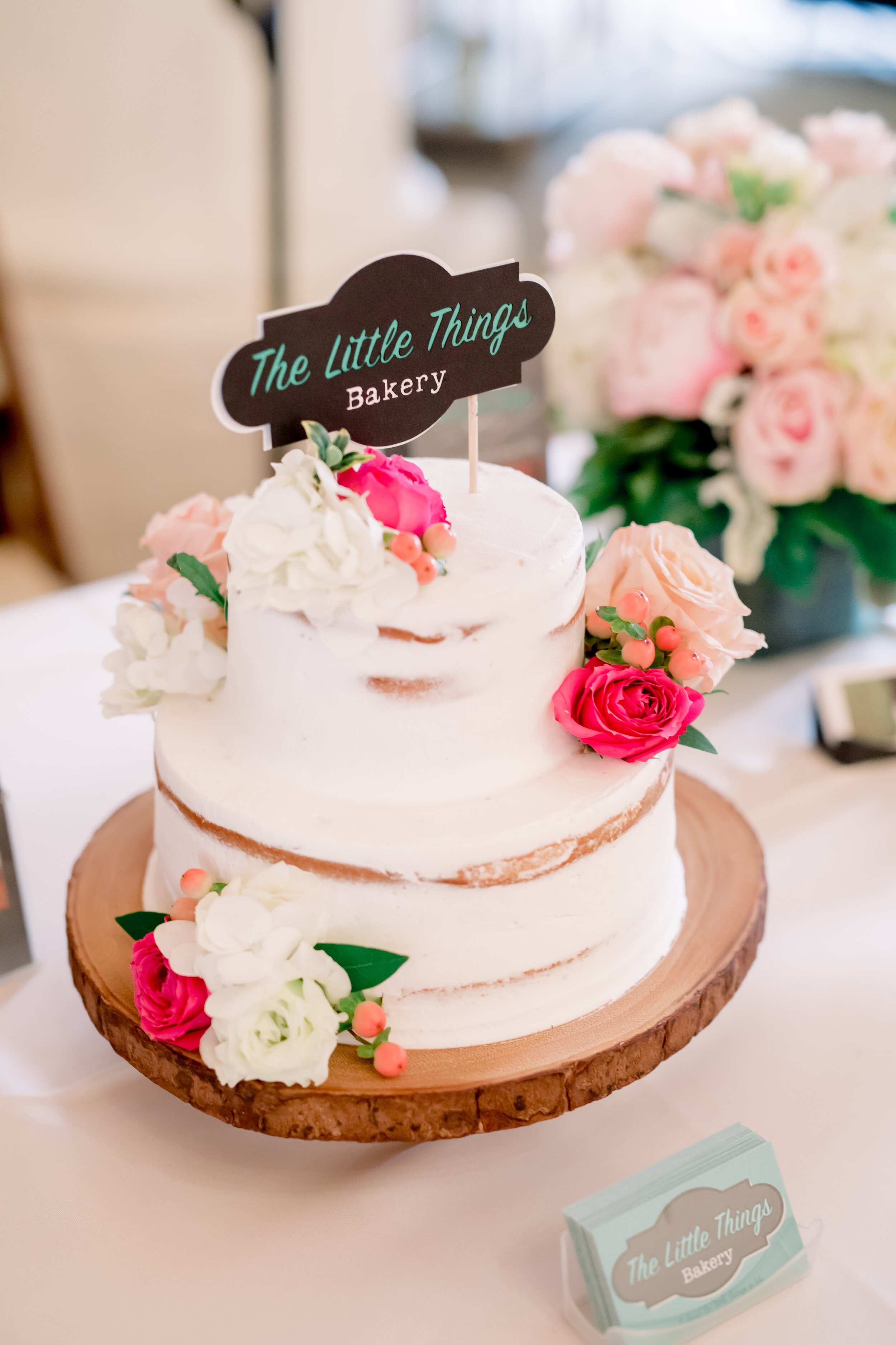 www.santabarbarawedding.com | The Little Things Bakery | Rewind Photography | Simple Two Tier Partially Naked Wedding Cake