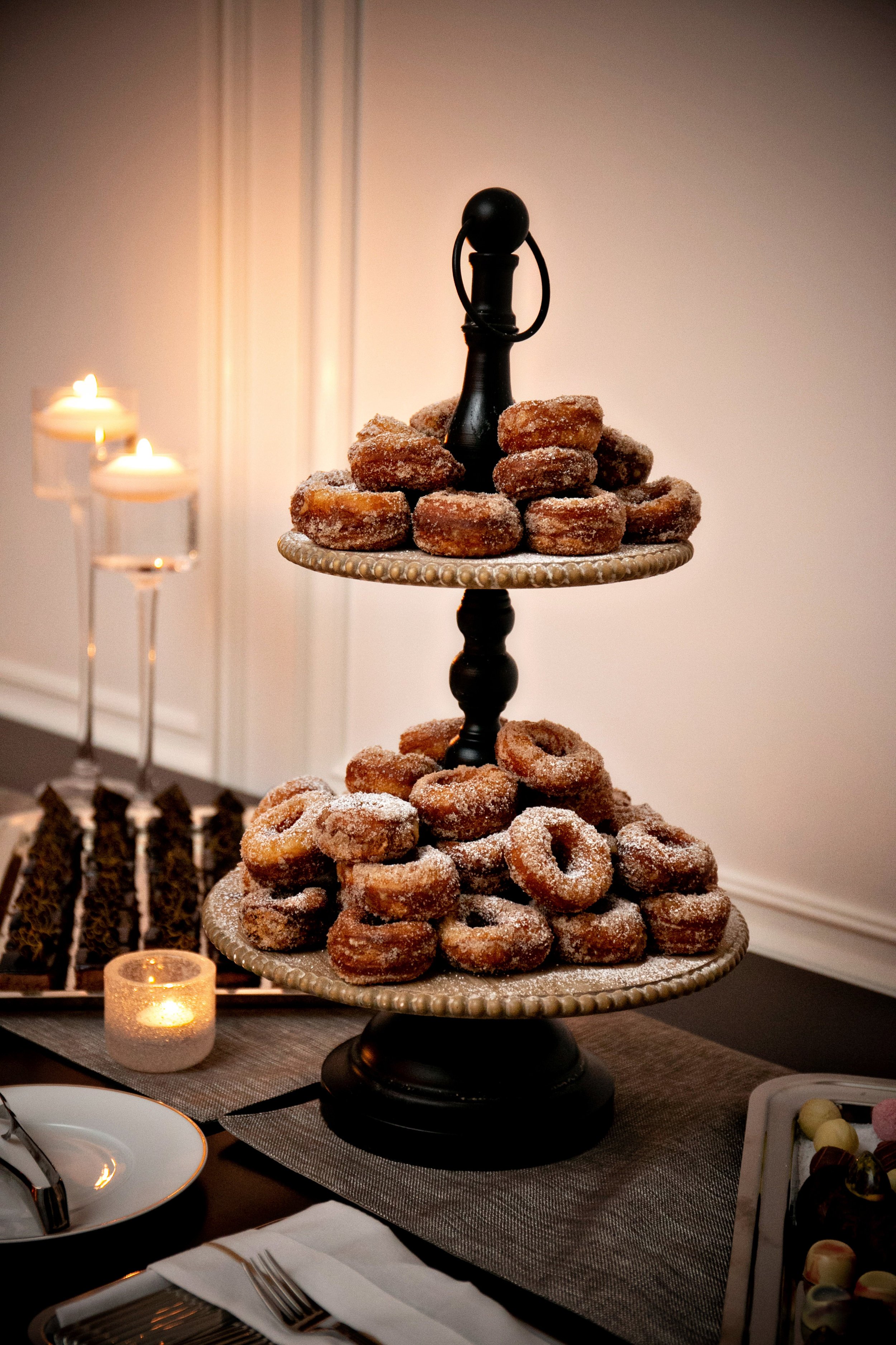 www.santabarbarawedding.com | Laurie Bailey | Rosewood Miramar | Ann Johnson Events | La Tavola | Dessert Table Including Donuts 