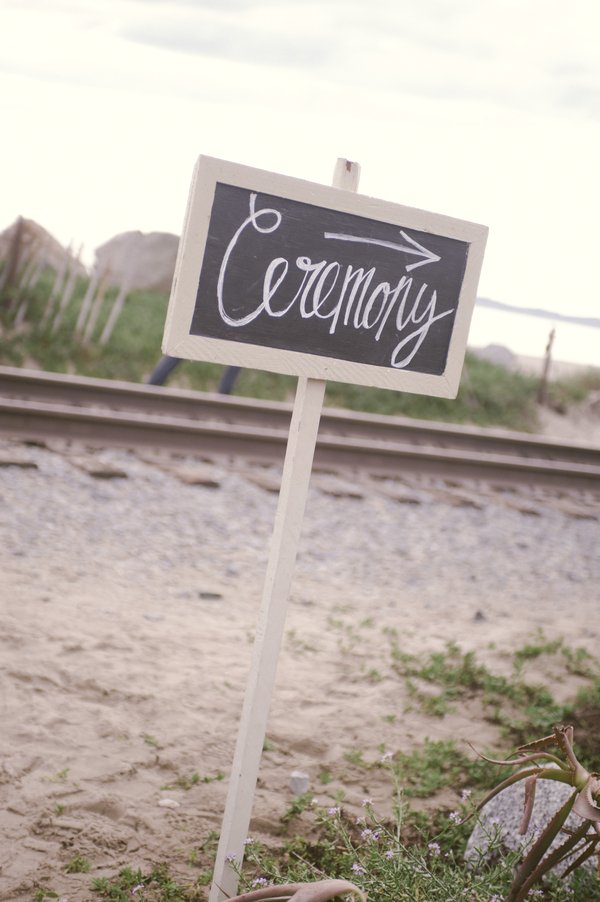 www.santabarbarawedding.com | By Cherry Photography | Rincon Beach Club | Wedding Signage