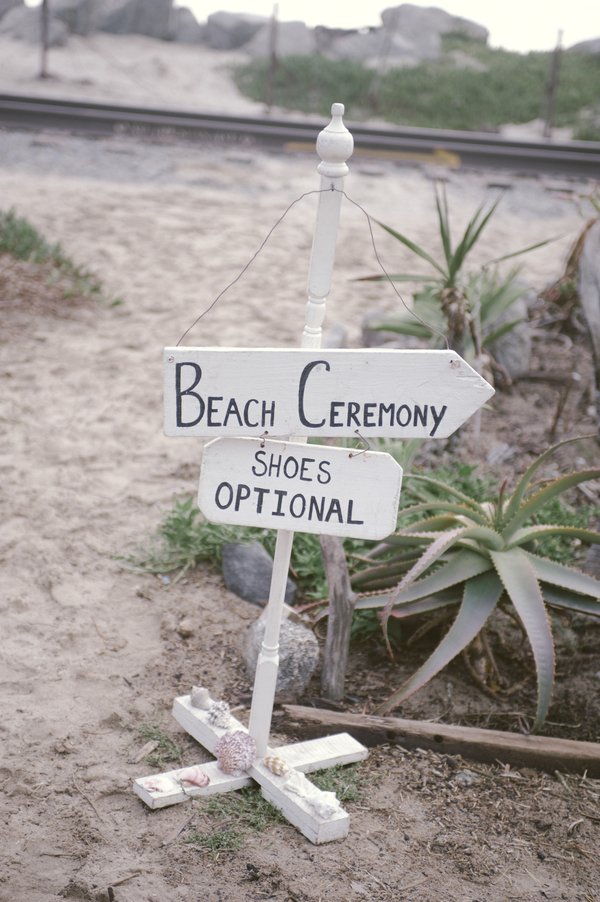 www.santabarbarawedding.com | By Cherry Photography | Rincon Beach Club | Wedding Signage