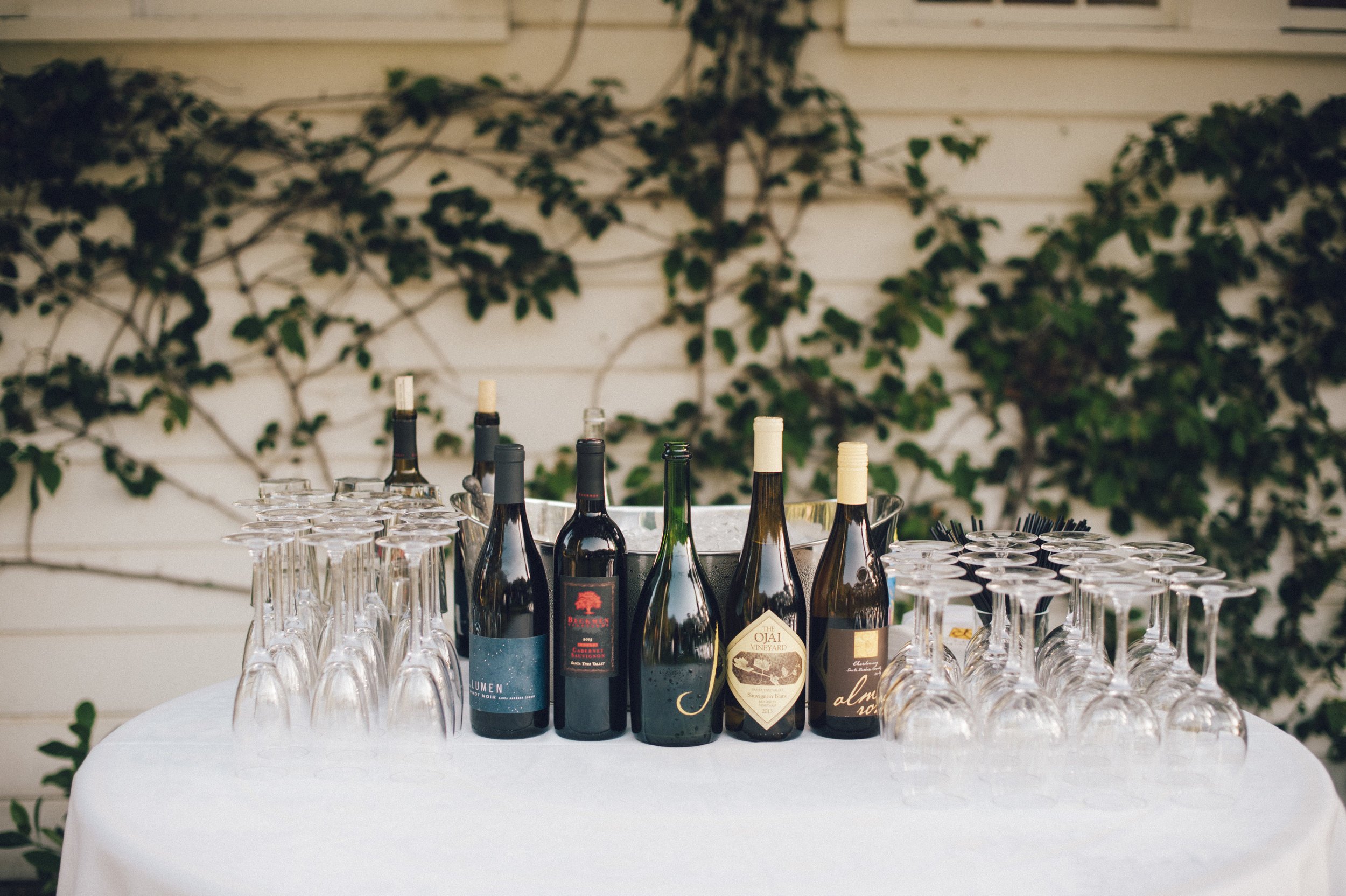 www.santabarbarawedding.com | San Ysidro Ranch | Pat Moyer Photography | Drinks Table