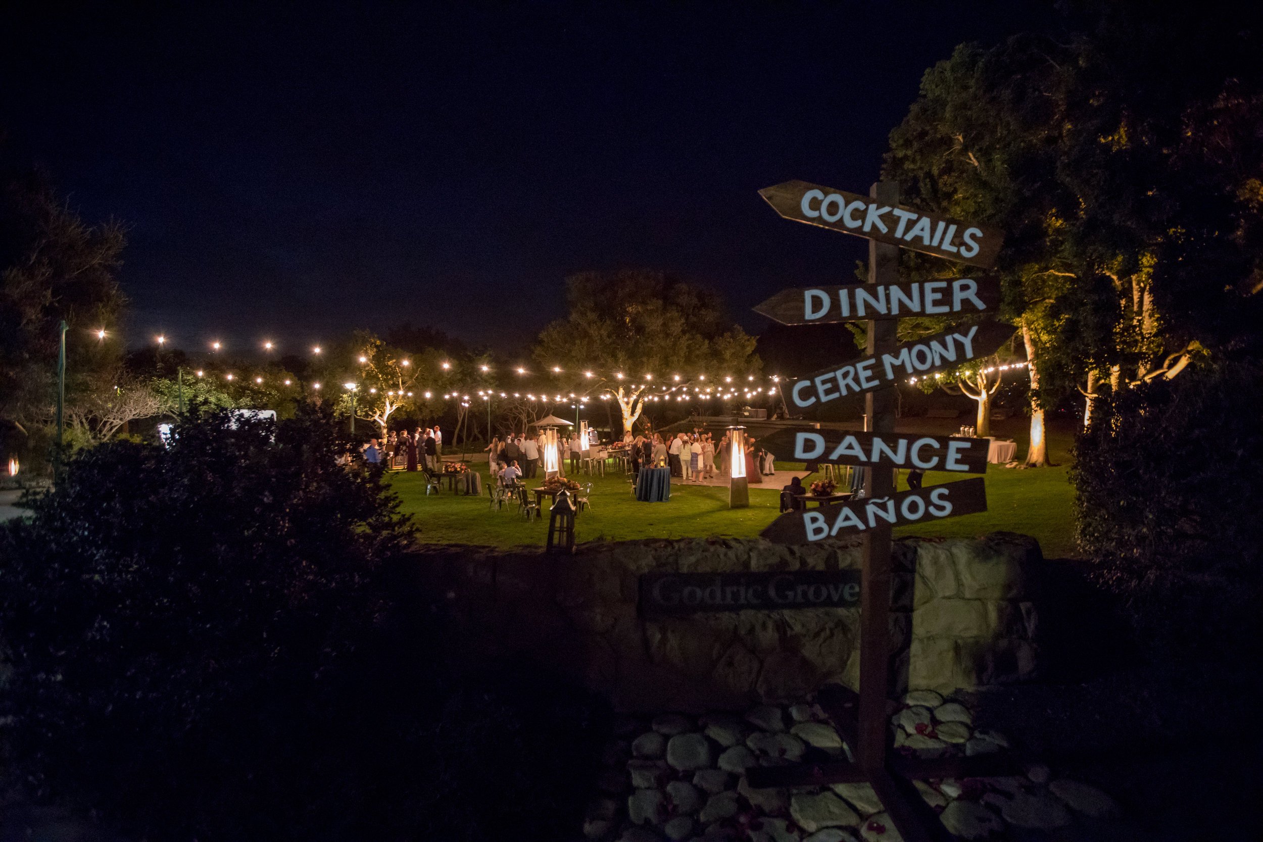 www.santabarbarawedding.com | Elings Park | Waller Weddings | Reception Sign