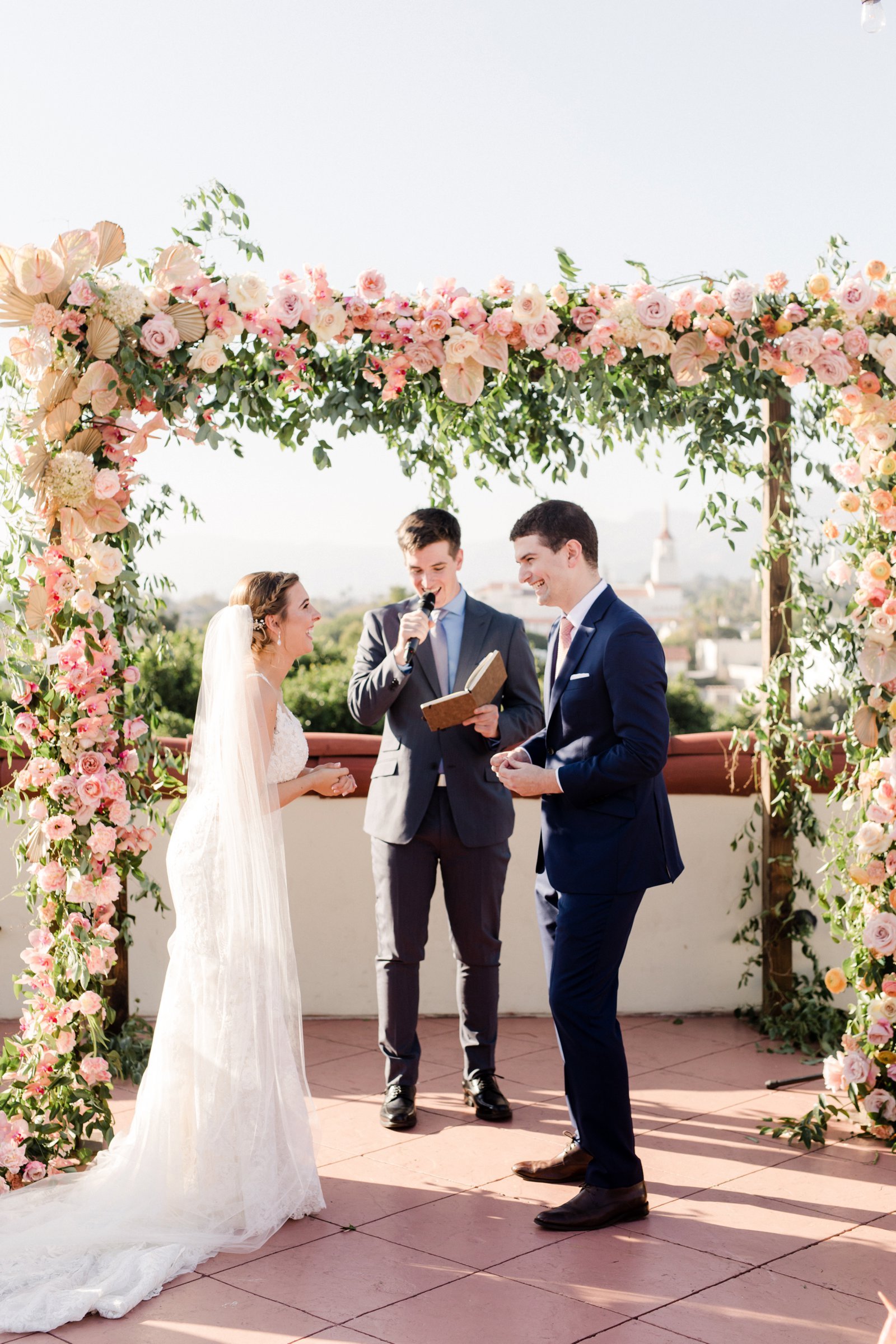 www.santabarbarawedding.com | Anna Delores Photography | Kimpton Canary Hotel | Onyx + Redwood | Idlewild Floral | Bride and Groom During Ceremony 