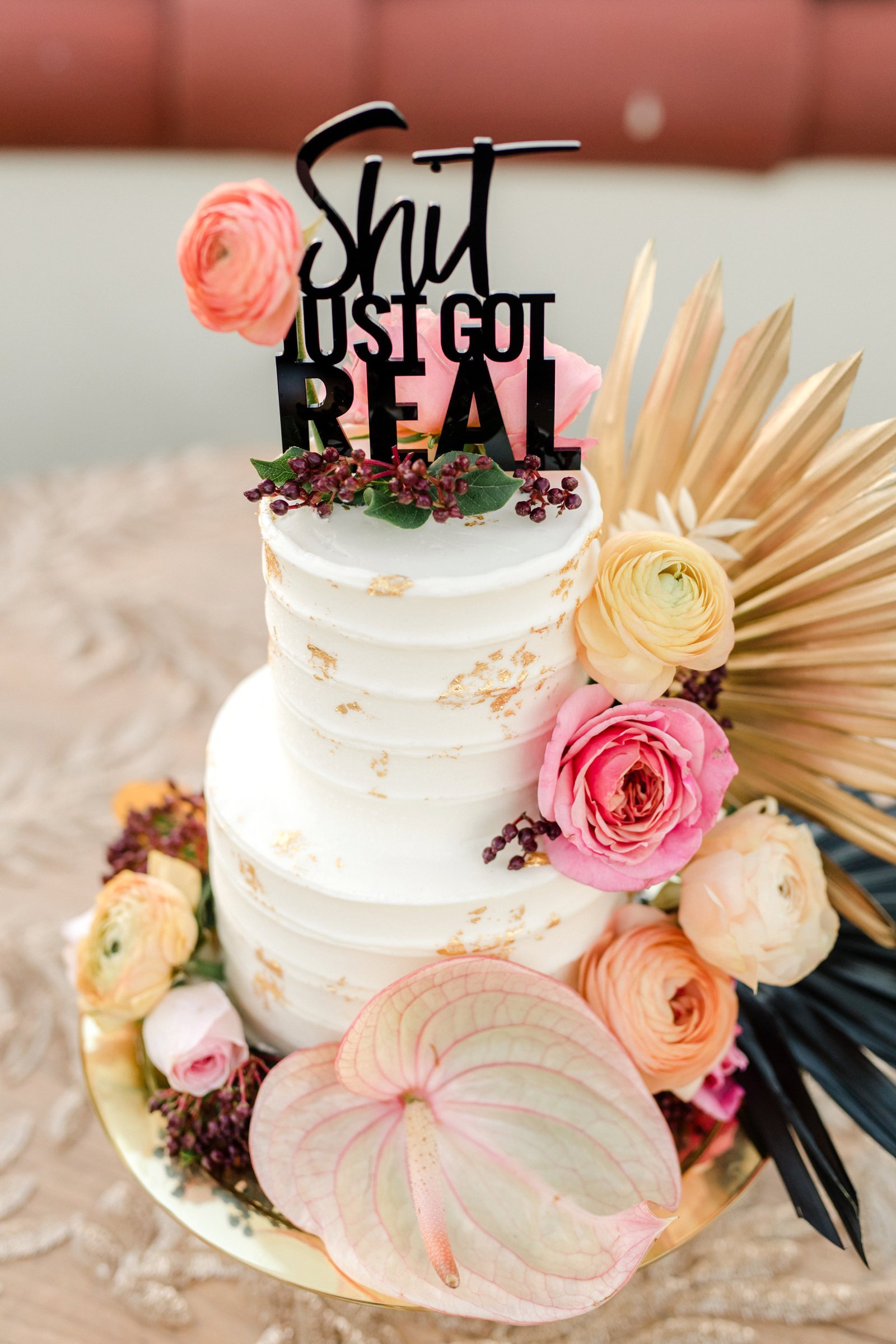 www.santabarbarawedding.com | Anna Delores Photography | Kimpton Canary Hotel | Onyx + Redwood | Enjoy Cupcakes | The Roc Shop | Wedding Cake and Topper