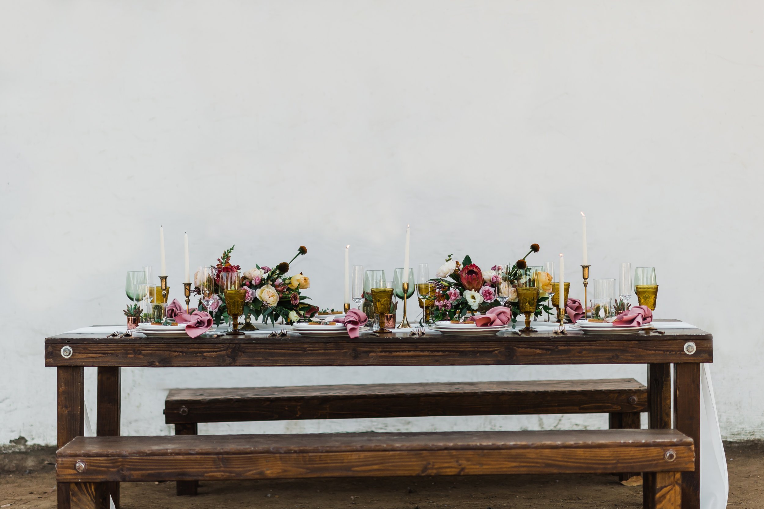 www.santabarbarawedding.com | Michelle Ramirez Photography | Olivas Adobe | Karen Marie Events | Tangled Lotus | Amigo Party Rentals | Dreams America Linens | Table Place Settings