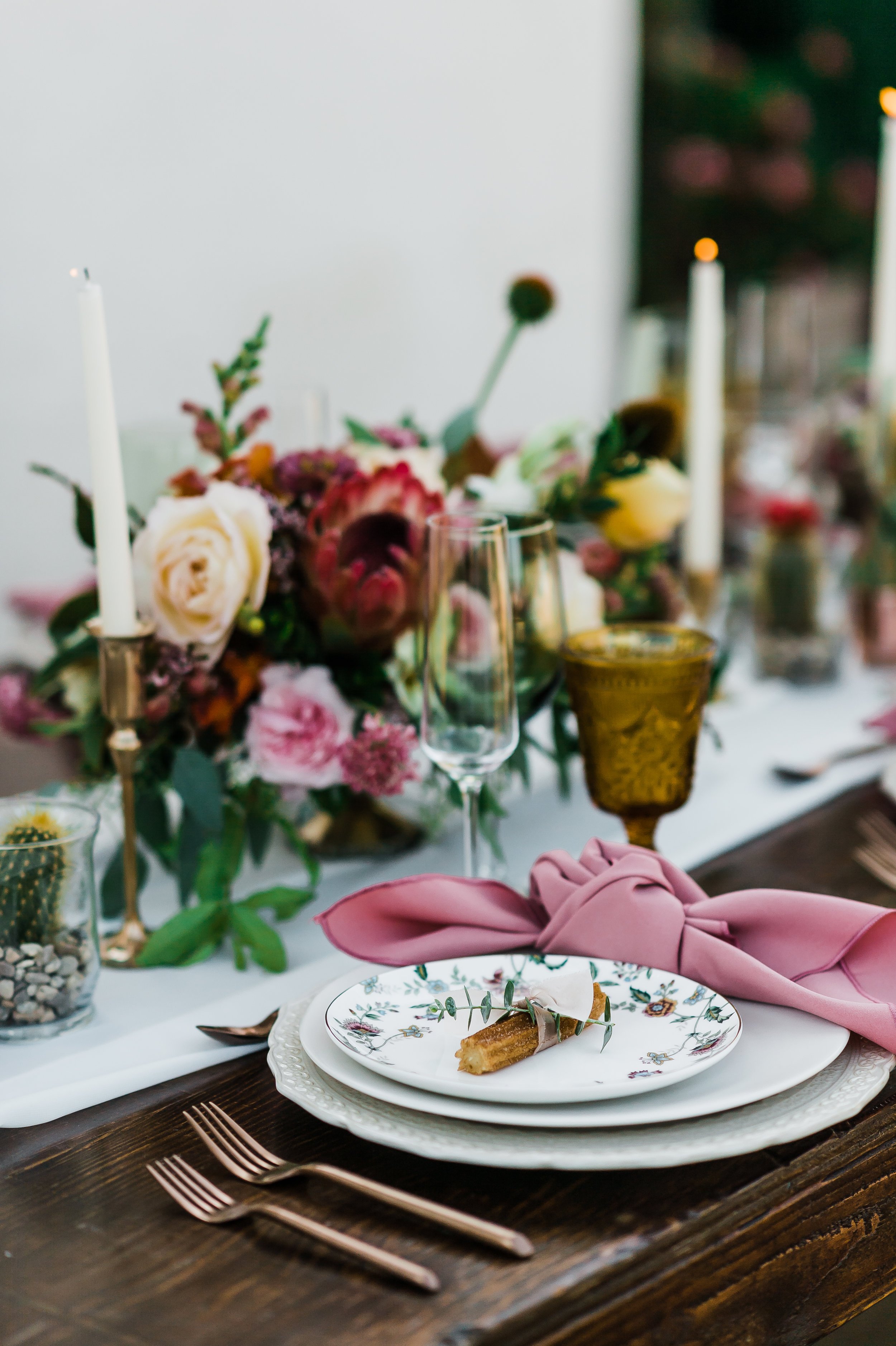 www.santabarbarawedding.com | Michelle Ramirez Photography | Olivas Adobe | Karen Marie Events | Tangled Lotus | Amigo Party Rentals | Dreams America Linens | Table Place Settings