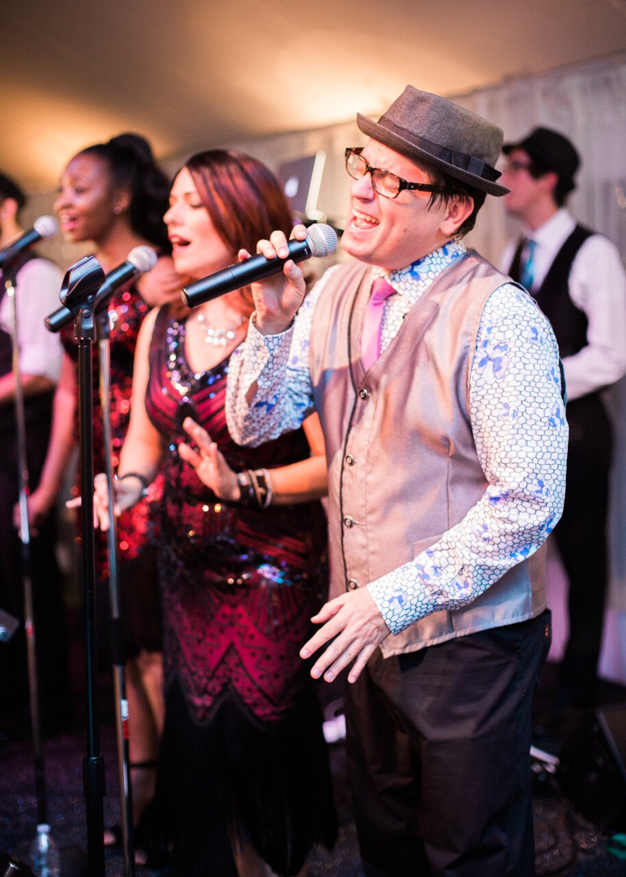 www.santabarbarawedding.com | Brian Saculles Photography | Private Estate | Replicas Band Singing at Reception