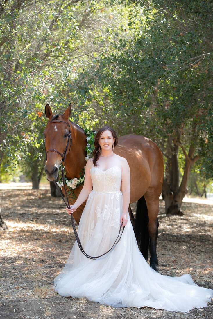 www.santabarbarawedding.com | Santa Barbara Courthouse | Claudia Craig | Garden Florist | BHLDN | Willowby by Watters | Chatt Chako | DryBar Westlake Village | Bride with Her Horse
