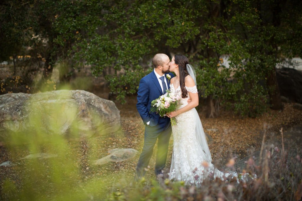 www.santabarbarawedding.com | Sarita Relis Photography | Felici Events | Rockwood Women’s Club | Alpha Floral | La Rouge Artistry | Bride and Groom Share a Moment