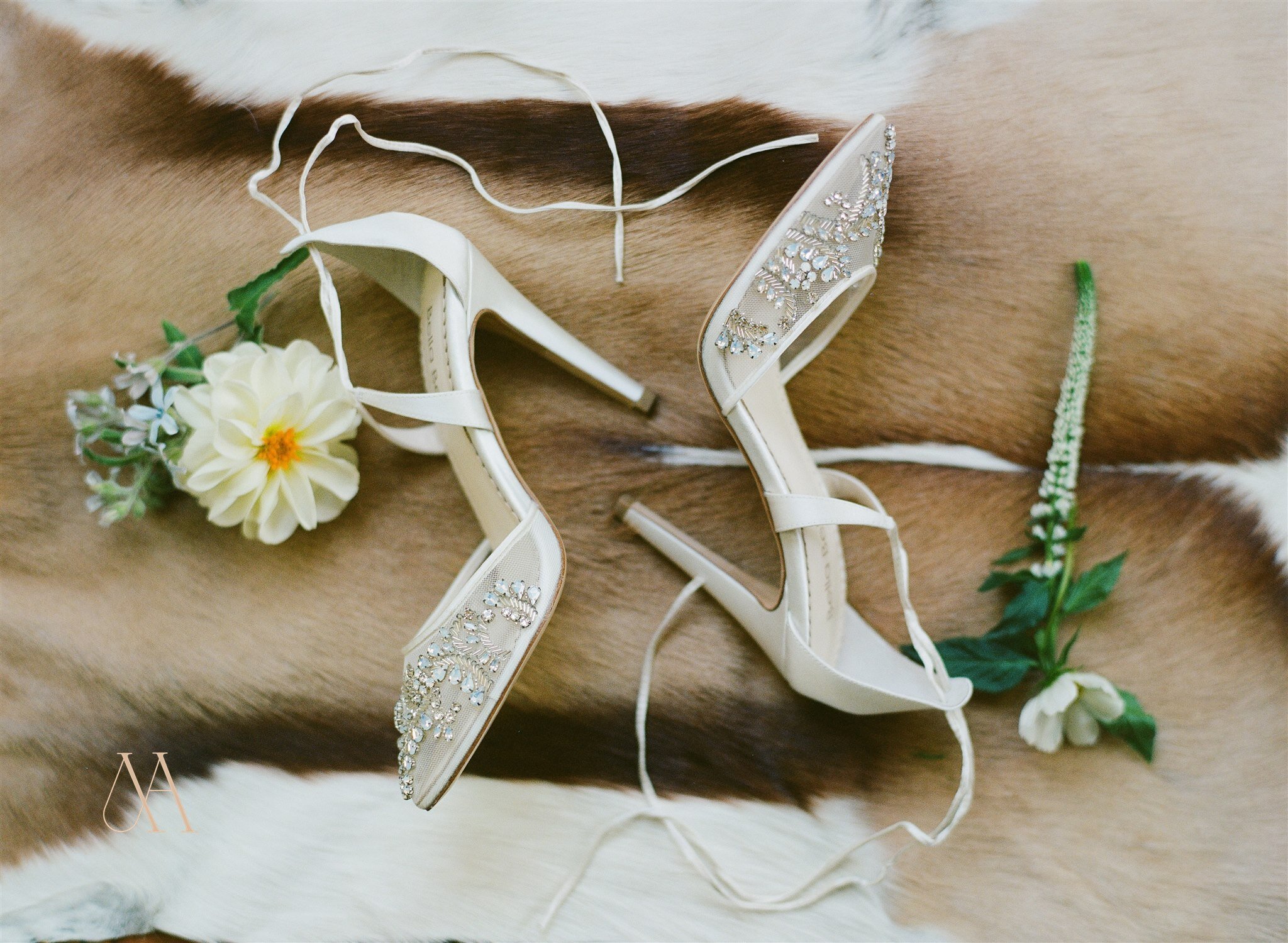 www.santabarbarawedding.com | Brilliant Wedding Co. | Michael &amp; Anna Costa Photography | Margaret Joan Florals | Bride’s Wedding Shoes and Florals