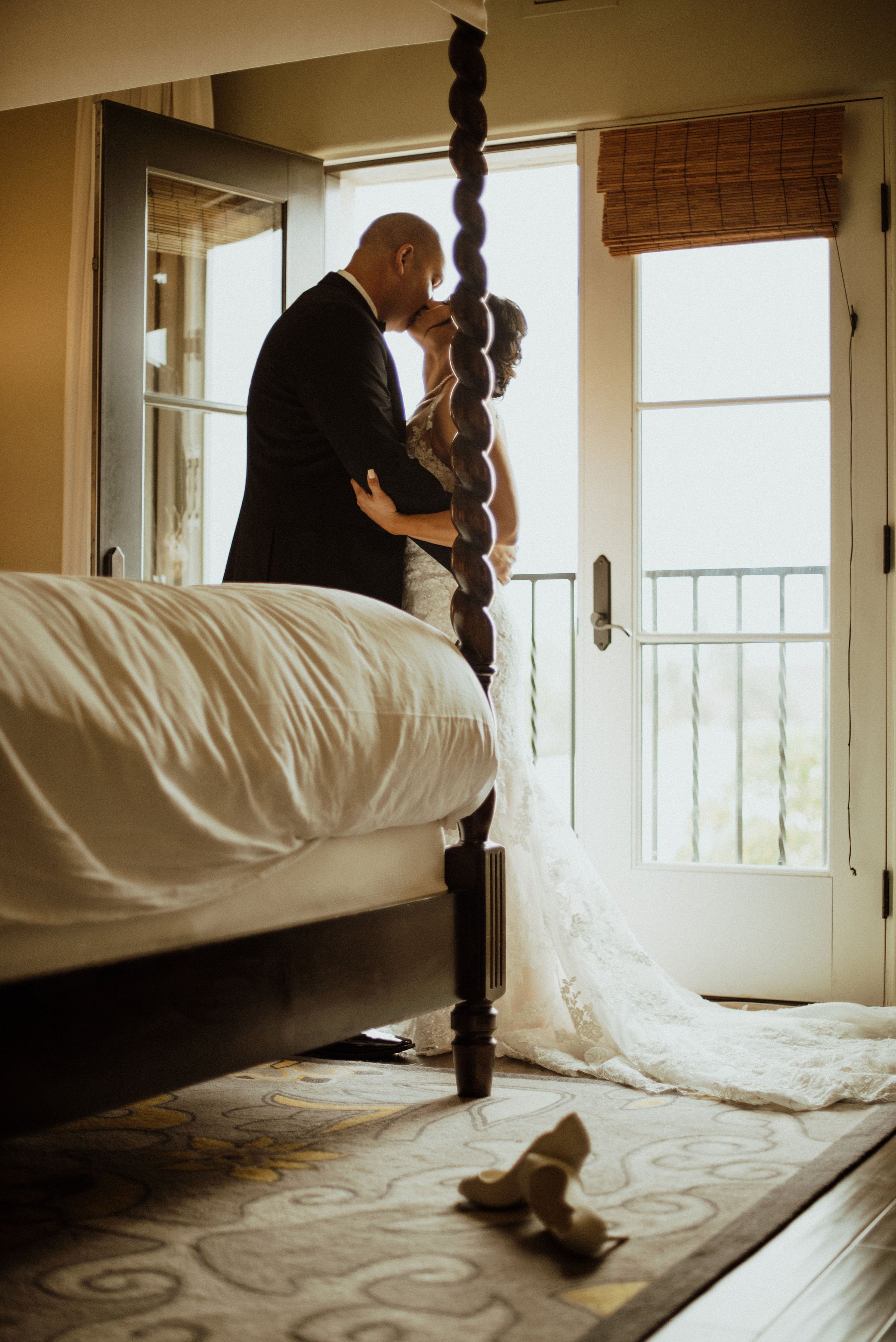 www.santabarbarawedding.com | SefraKay Photography | Kimpton Canary Hotel | Joyce Moran | Bride Before and Groom Share a Moment 