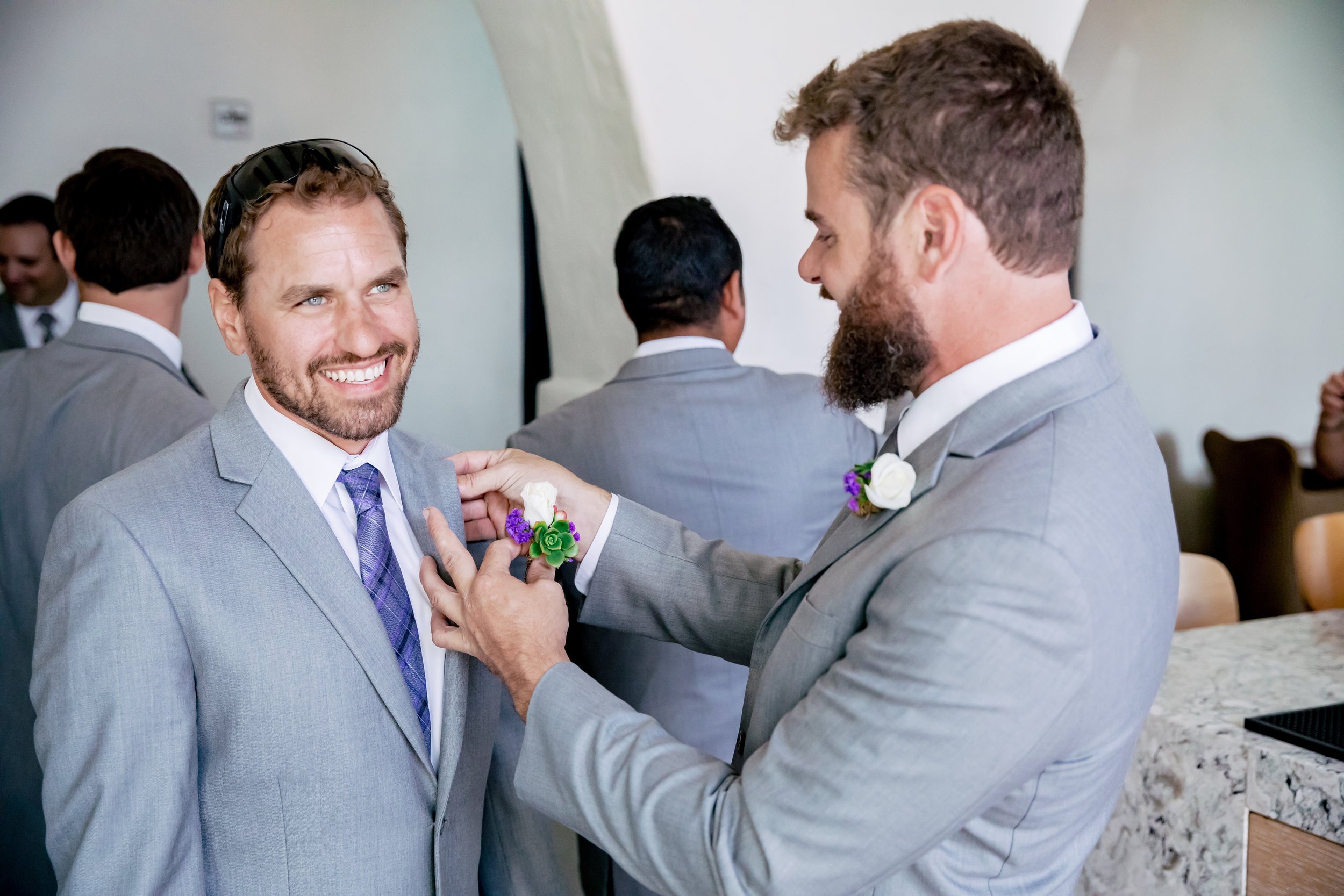 www.santabarbarawedding.com | Rewind Photography | Santa Barbara Sea Center | Events by Fran | Groom Getting Ready