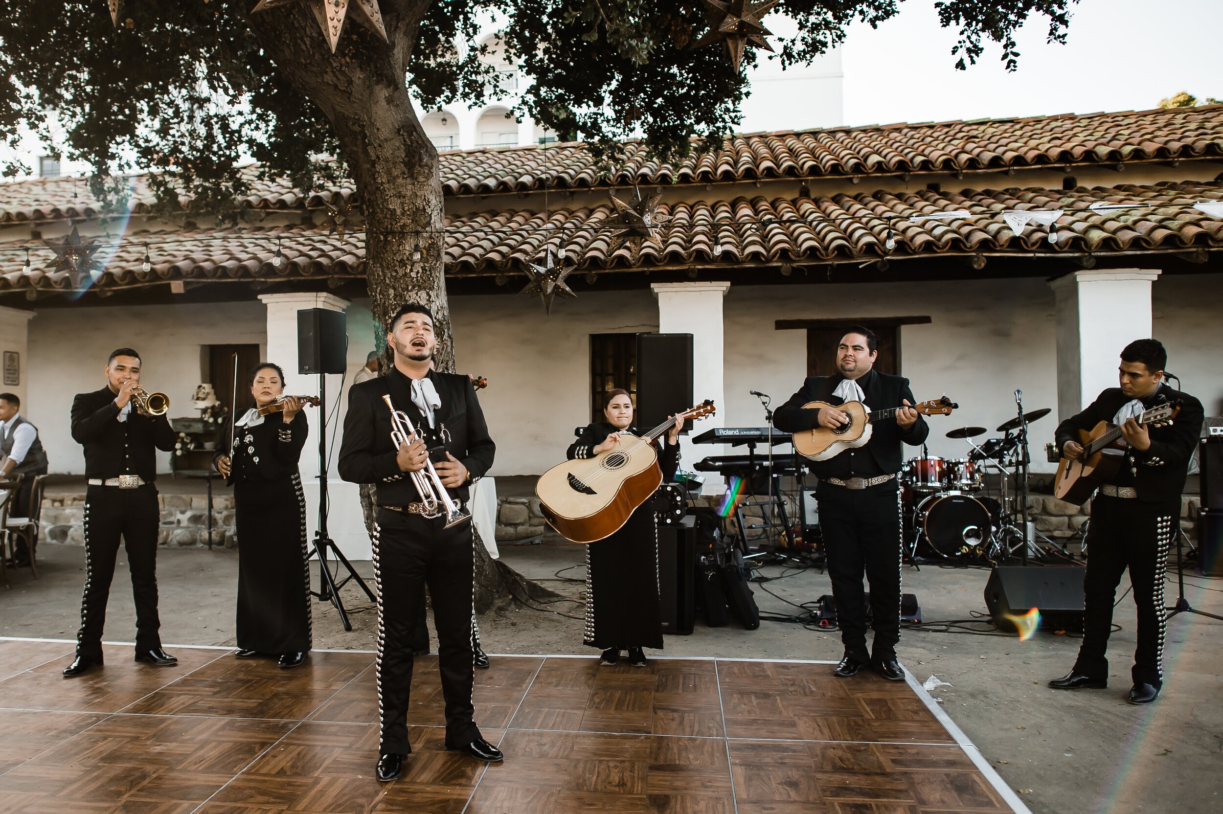 www.santabarbarawedding.com | Michelle Ramirez Photography | Casa De La Guerra | Events by Maxi | Mariachi Orgullo de Mexico | mariachi band wedding reception