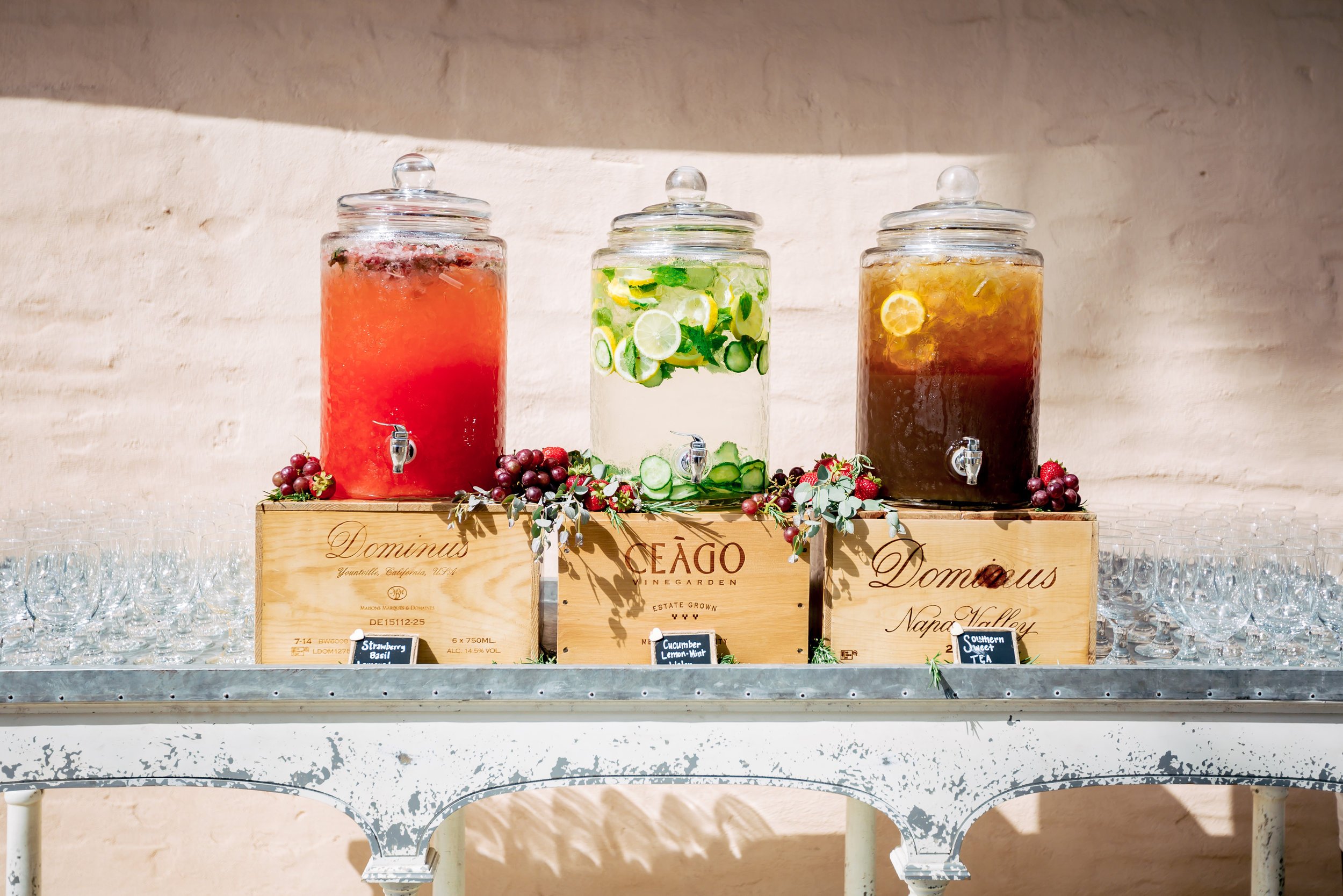 www.santabarbarawedding.com | Rewind Photography | Events by M and M | Santa Barbara Historical Museum | Drink Station